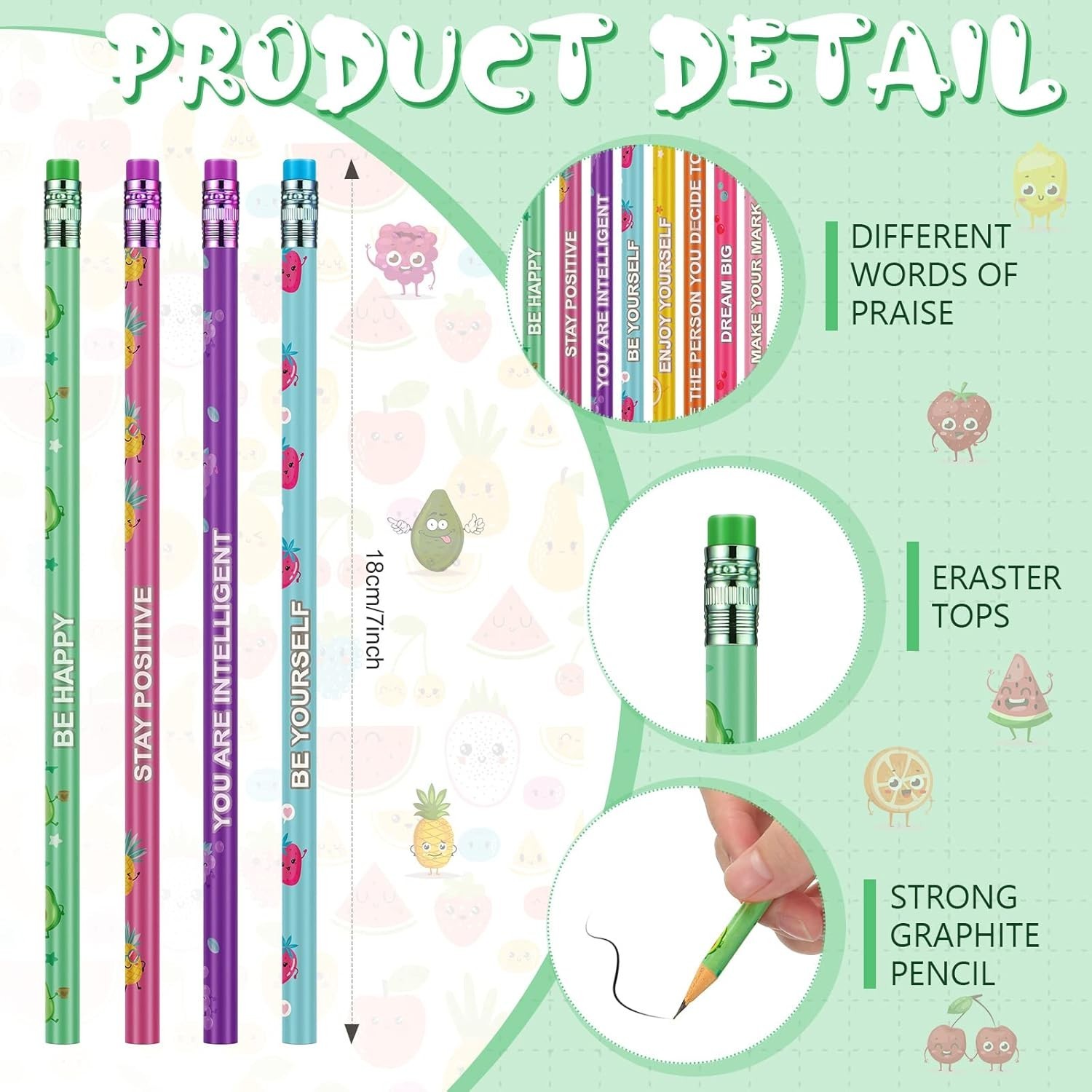 200 Pcs Scented Pencils Bulk for Kids Inspirational Cute Fun Wood Smelly Penc…