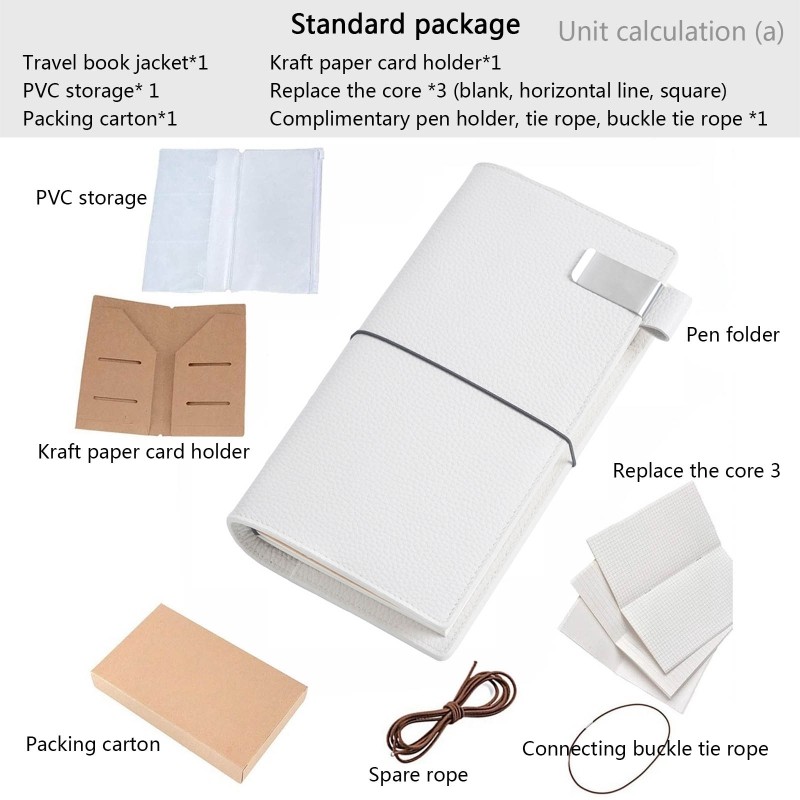 Soft Leather Journal Loose-leaf Notepad Personal Diary Set Stationery Gift Set