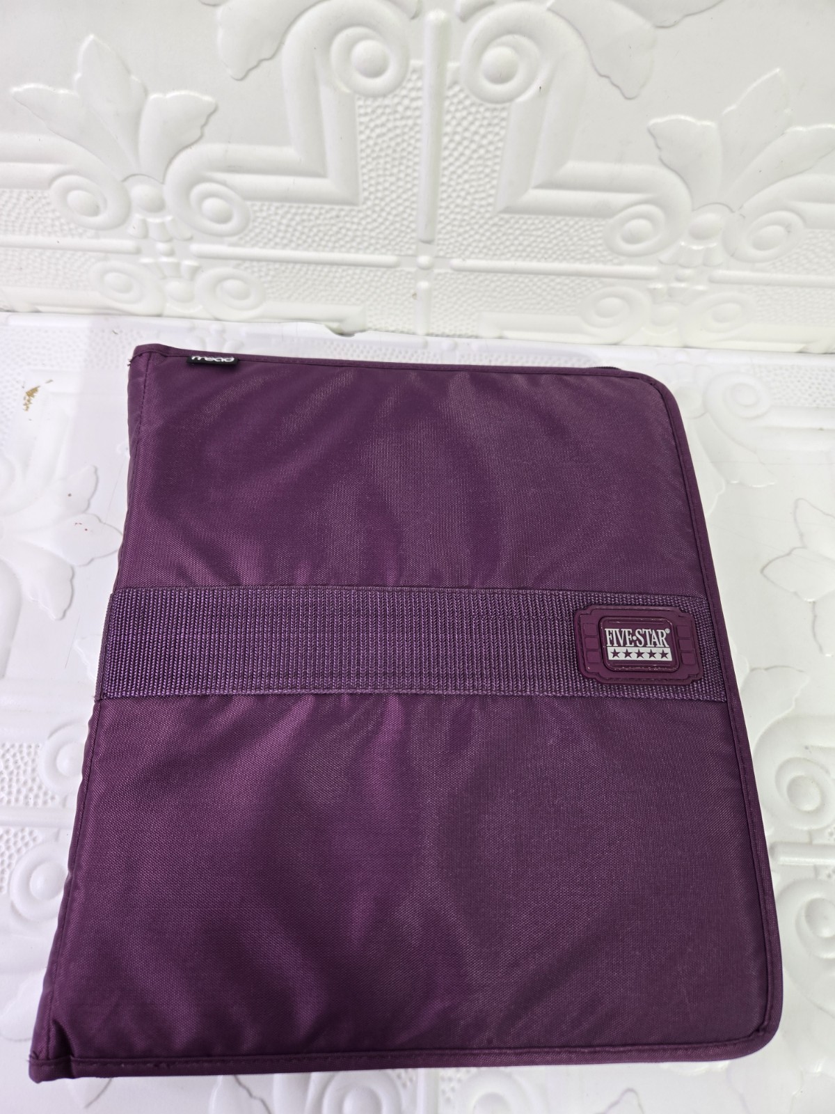 VTG 1991 Mead Five Star Purple Zippered 3 Ring Binder Notebook W/ PVC Sleeves