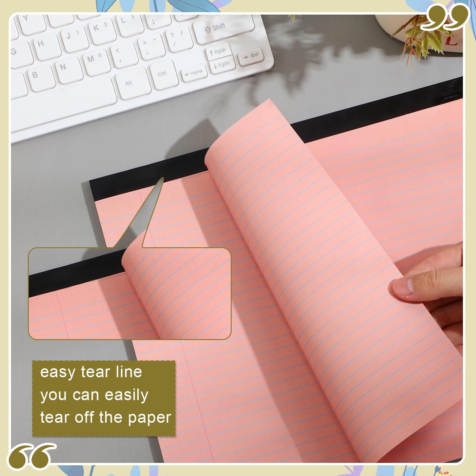 Lincia 6 Pcs 11″ x 9.5″ Legal Pads College Ruled Notepad Landscape Notebook H…