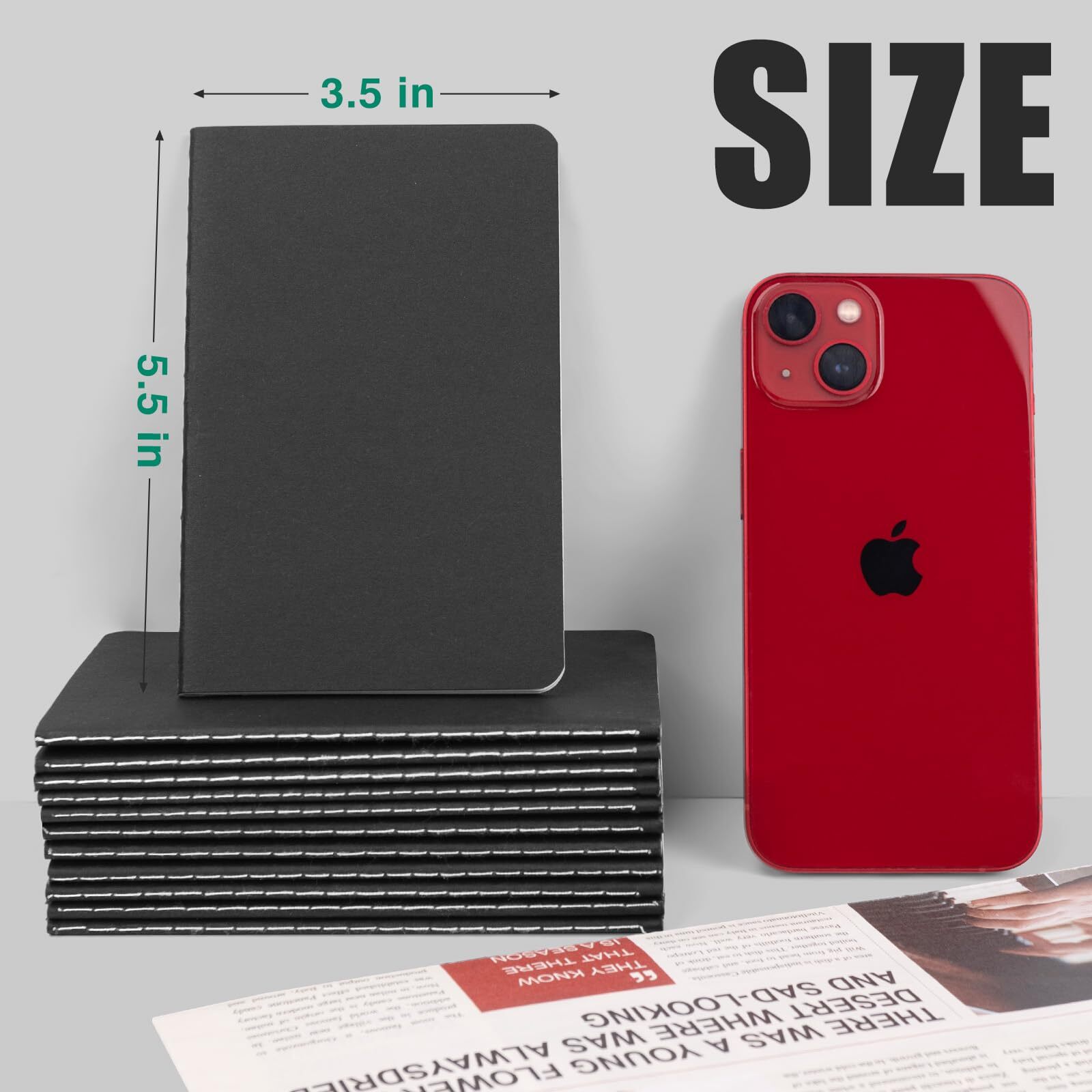 12 Pack Little Notebooks Pocket Size Notebooks 3.5 x 5.5 Softcover Mini