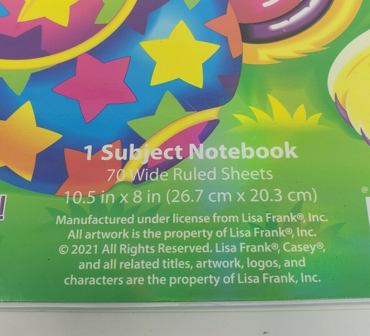 NEW LISA FRANK 2021 HAPPY 30TH BIRTHDAY CASEY DOG NOTEBOOK 70 PAGES 10.5″ x 8″