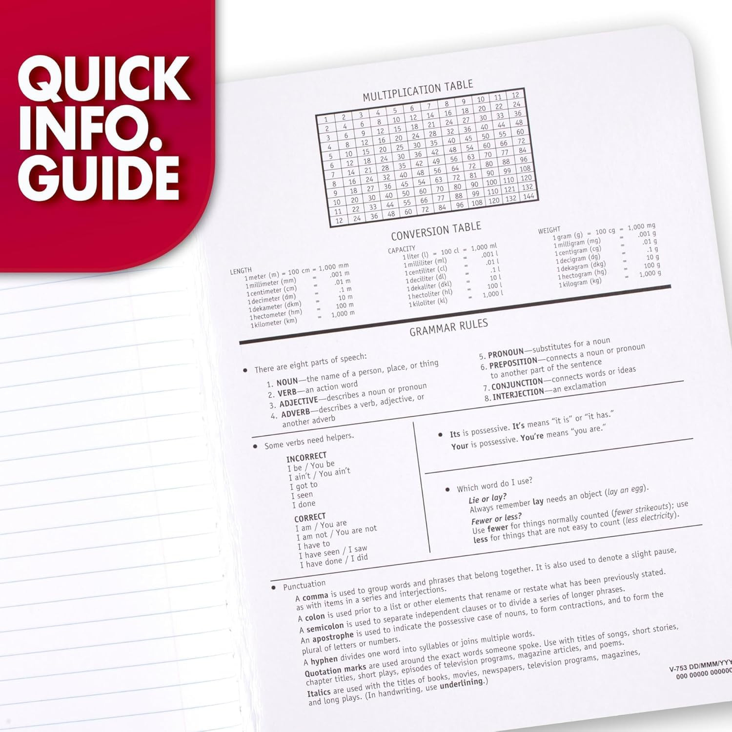 Composition Notebook, Wide Ruled Paper, 7-1/2″ x 9-3/4″, 100 Sheets, Black Marbl