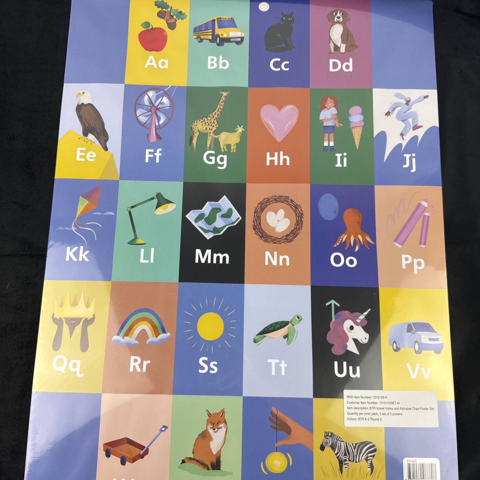 Heggerty Bridge to Reading Vowel Valley & Alphabet Chart Poster Set Kindergarten