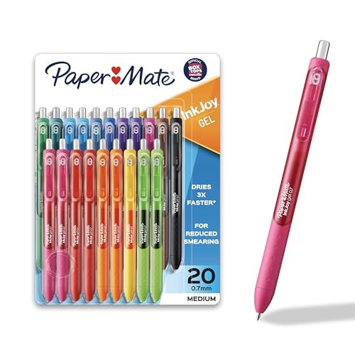 Paper Mate InkJoy Gel Medium Point (0.7mm), 20 Count 1 Count (Pack of 20) Pens