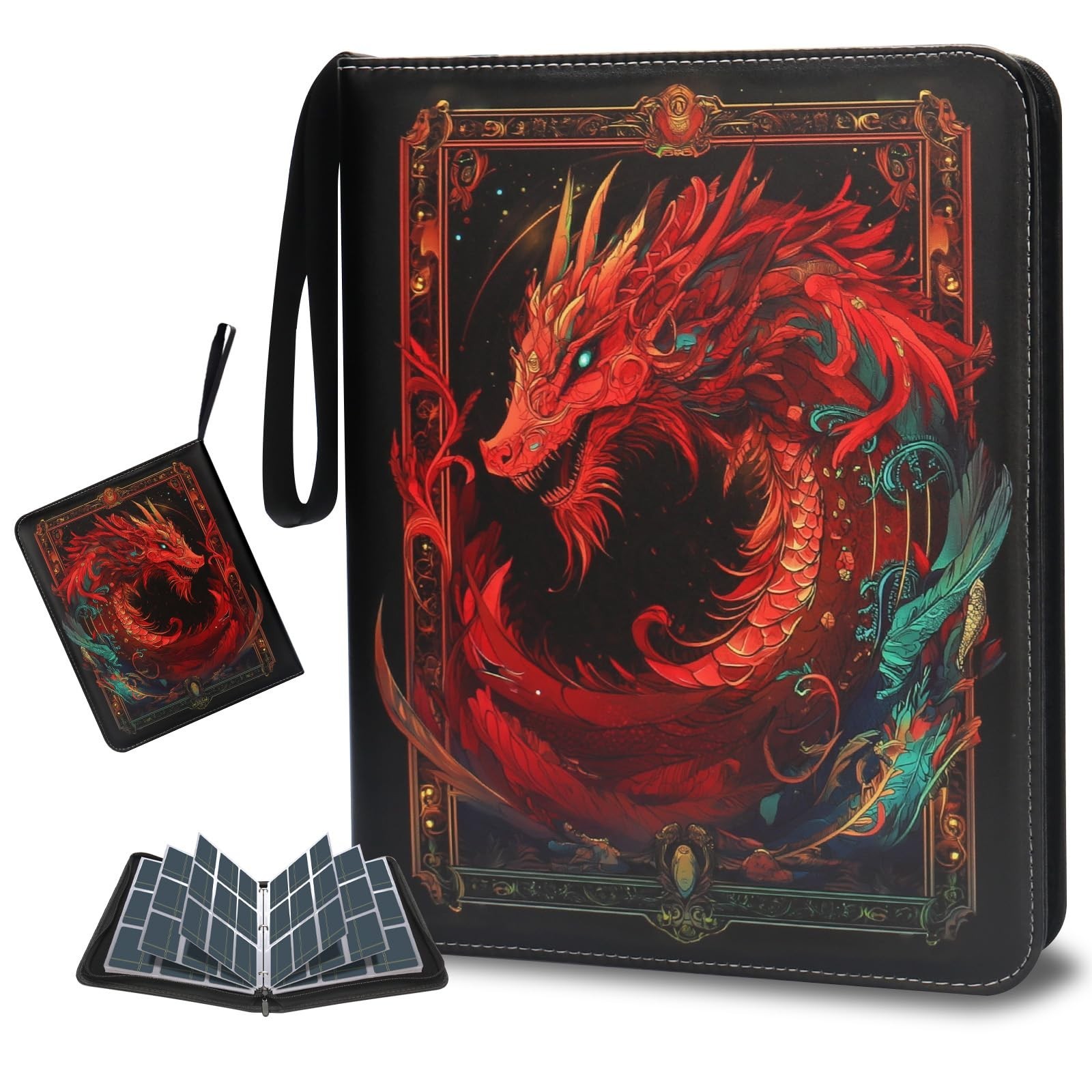 Card Binder 9 Pocket, Othran Trading Card Binder 900 Pockets with 50 Removabl…