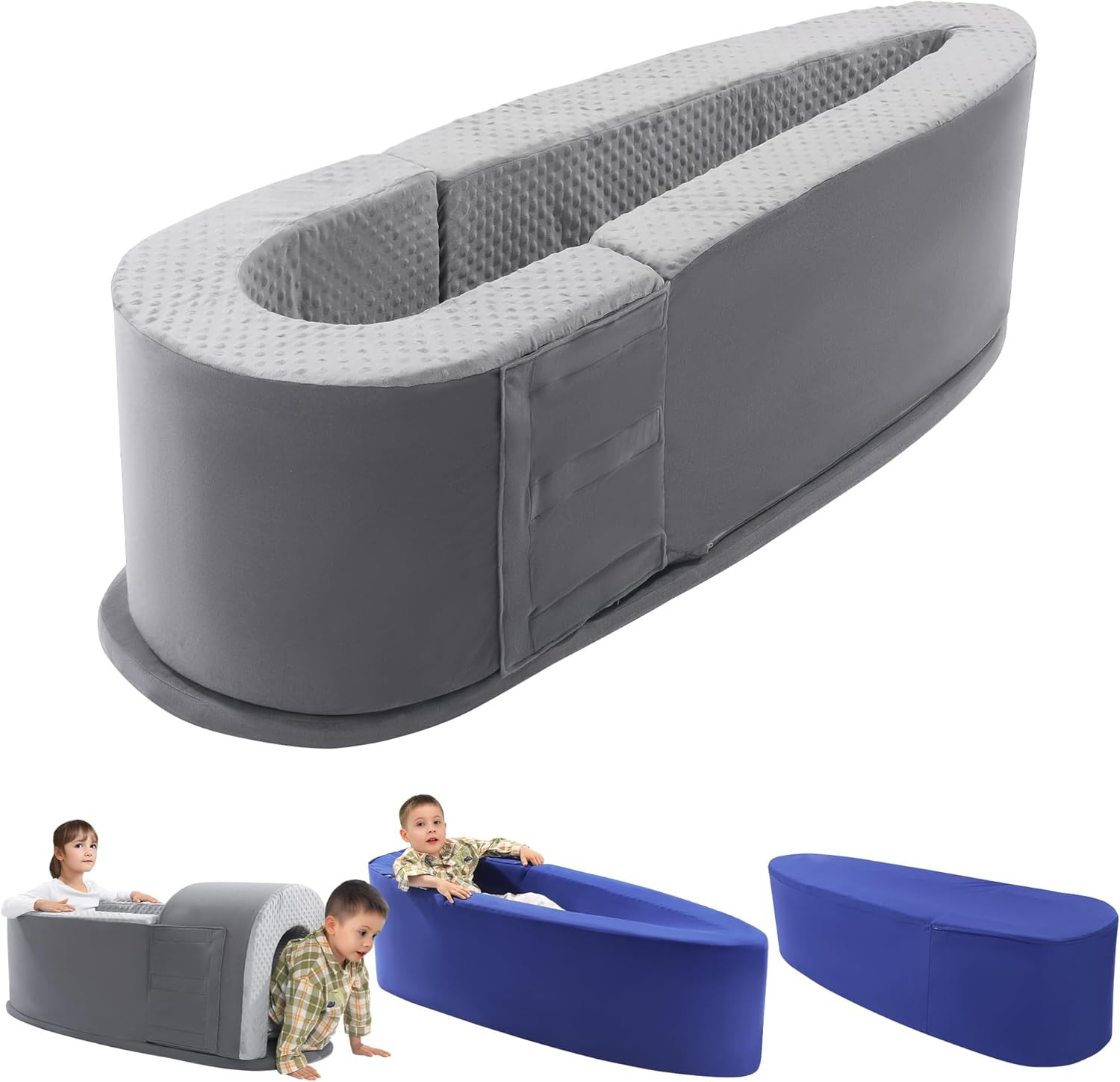 Large Sensory Chair for Kids, High-Density Foam Sensory Soft Peapod with Extra C