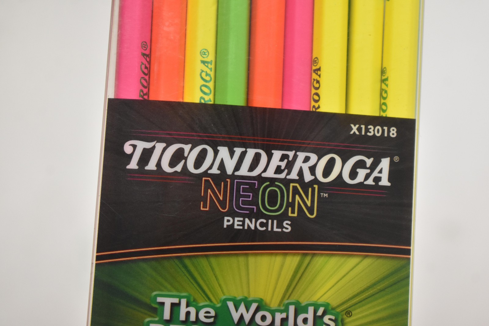Ticonderoga Neon Pencils 18 Pack #2 HB Sharpened Latex Free School Multi-Color
