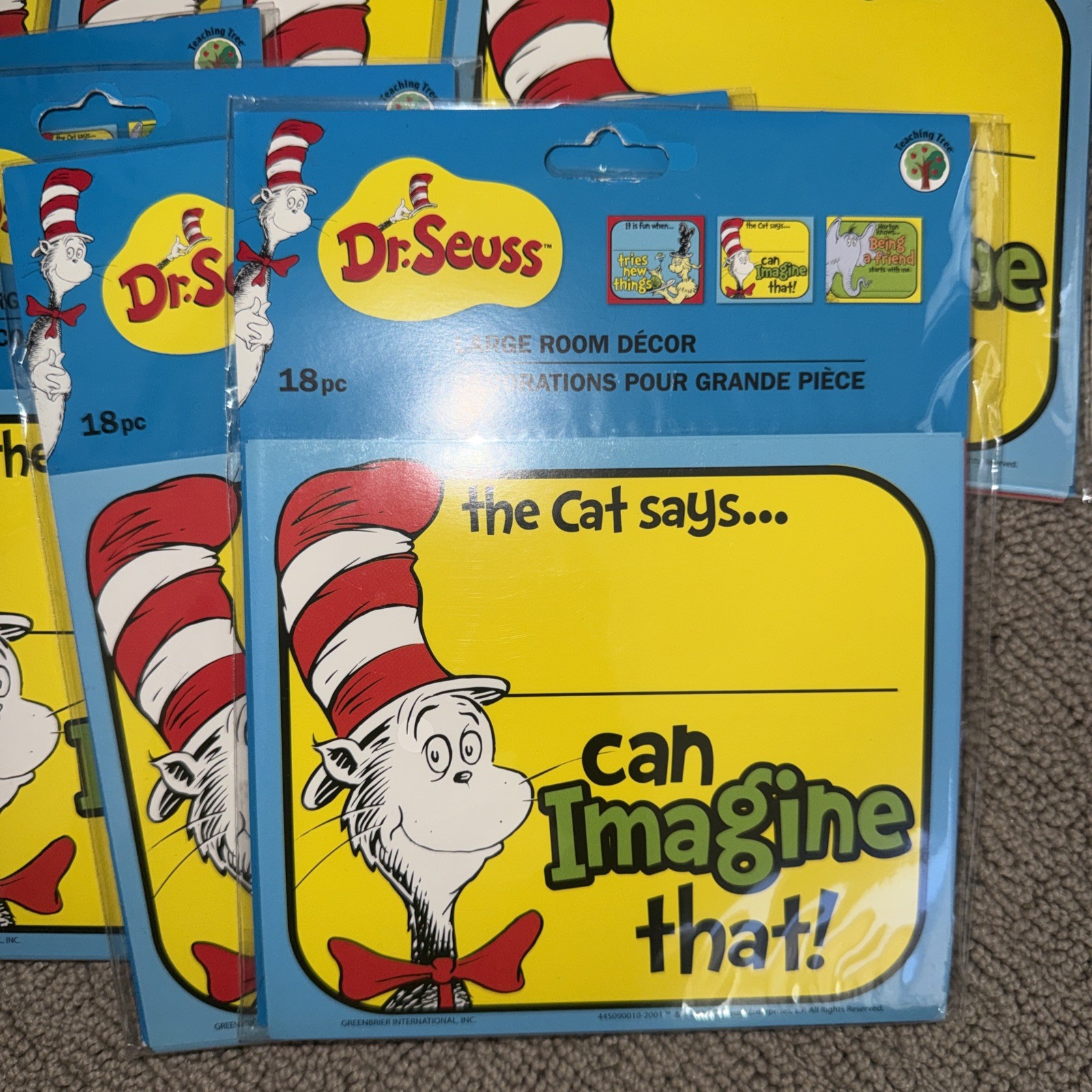 Kids Educational Dr. Seuss Learning To Read 18 Piece Fill In-NEW 9 Sets 18 Each