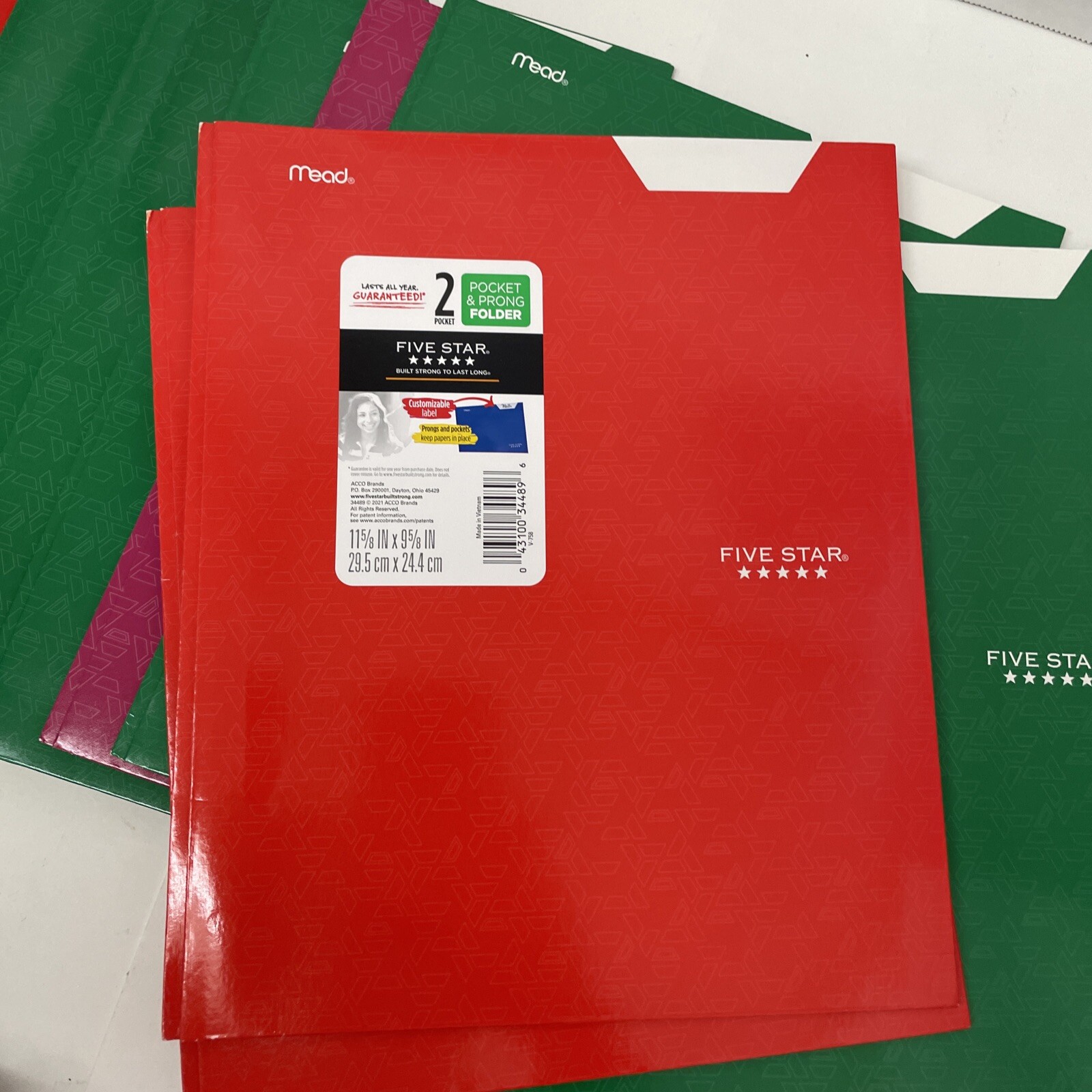 Mead Five Star 2 Pocket & Prong Folder lot of 12