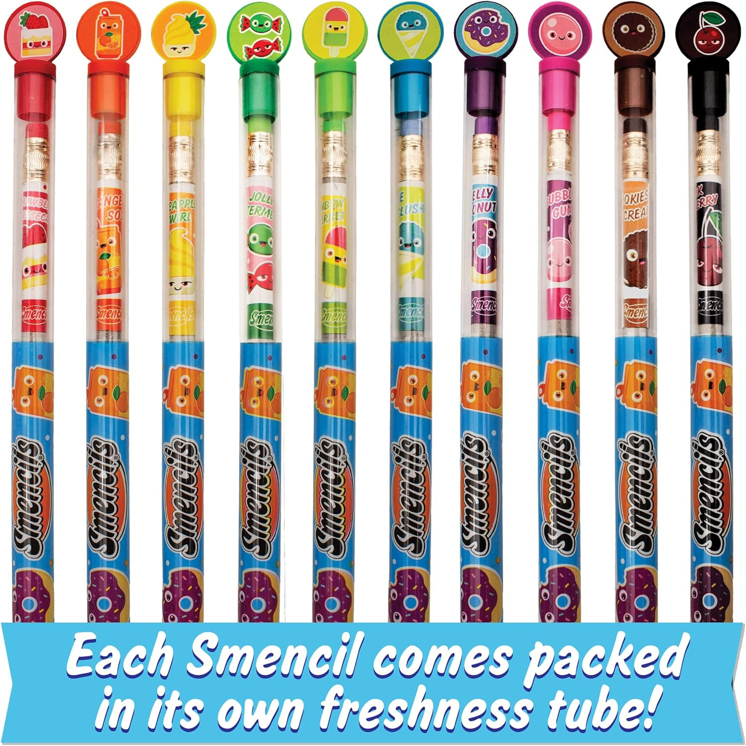 Graphite Smencils Cylinder – HB #2 Scented Pencils, 50 Count, Gifts for Kids, Pa