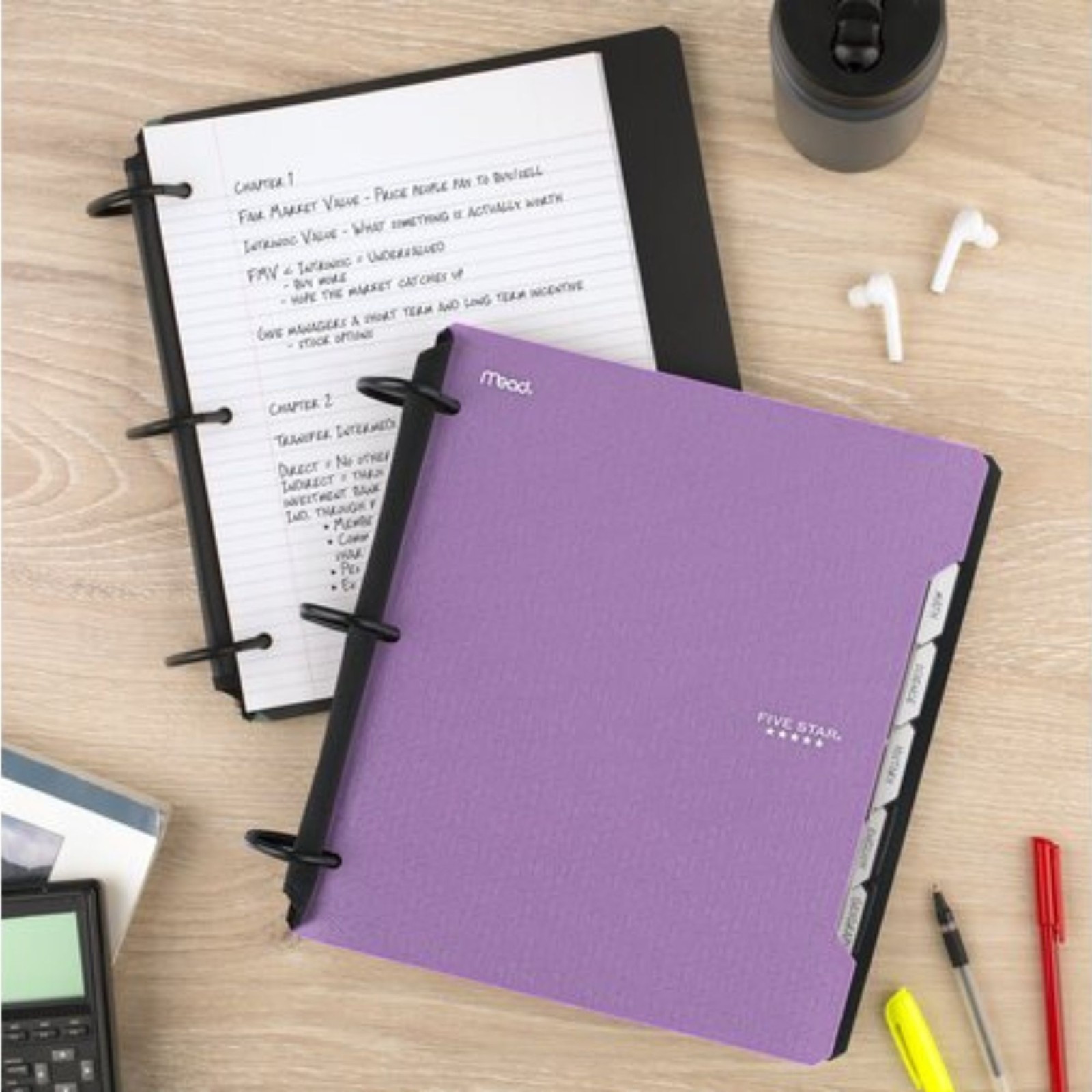 Five Star Flex 1-1/2″ Hybrid NoteBinder: 11-1/2 in. x 11-1/4 in. (Amethyst)