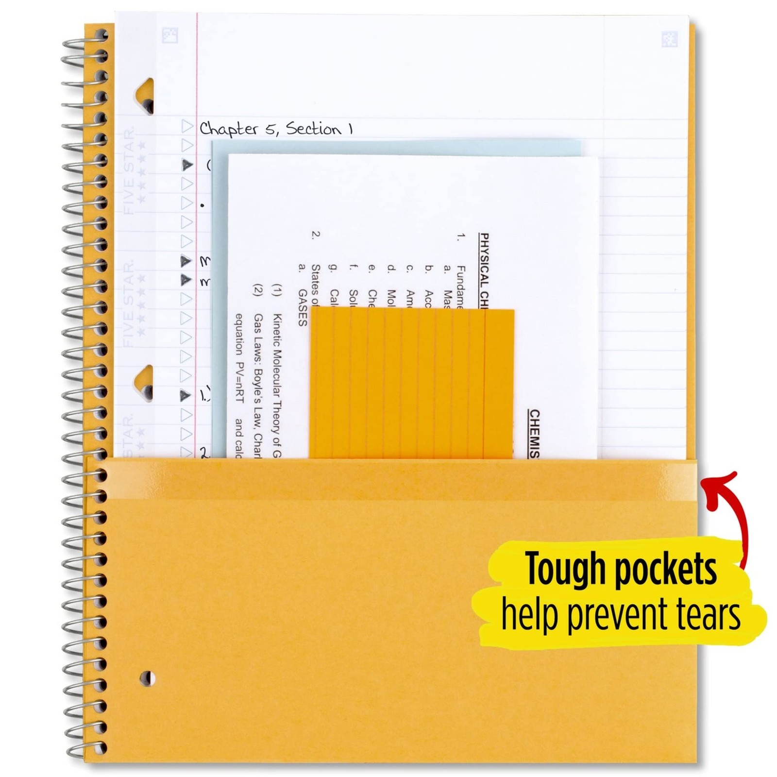 Five Star Spiral Notebook + Study App, 3 1 Count (Pack of 1), Amethyst Purple