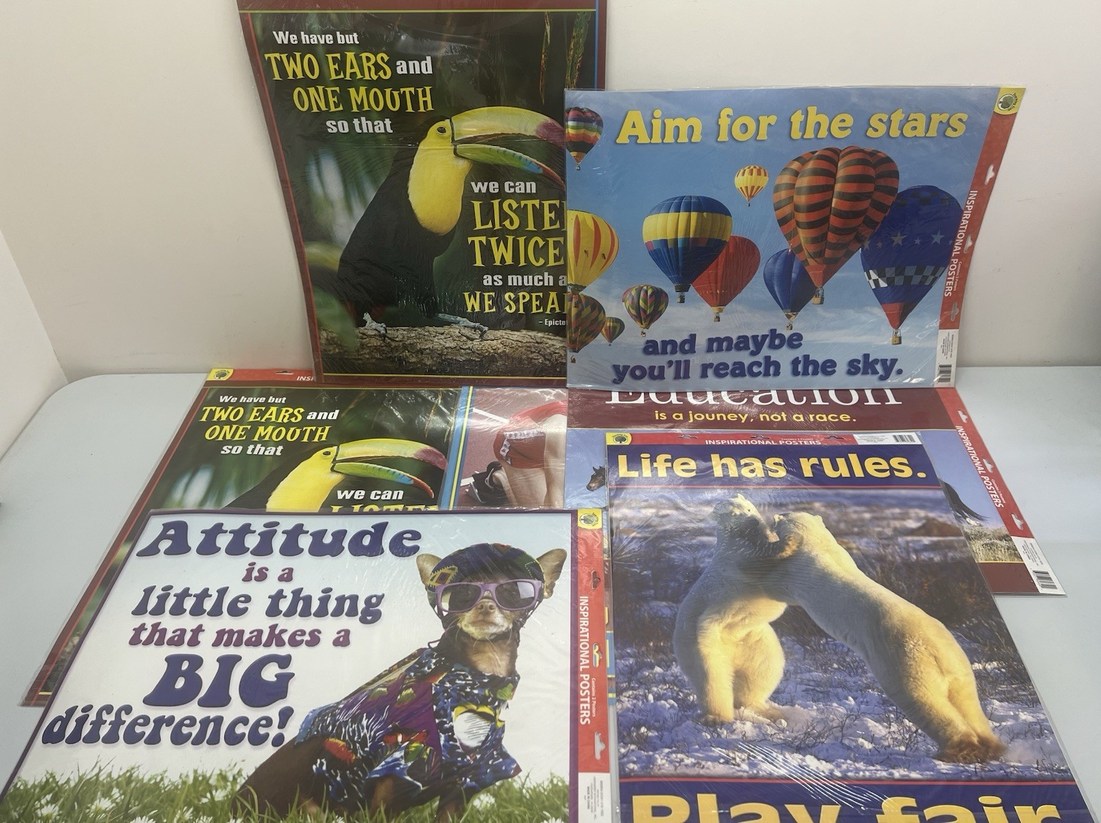 (7) NEW Teaching Tree Motivational Educational Posters 2-Pack Sealed