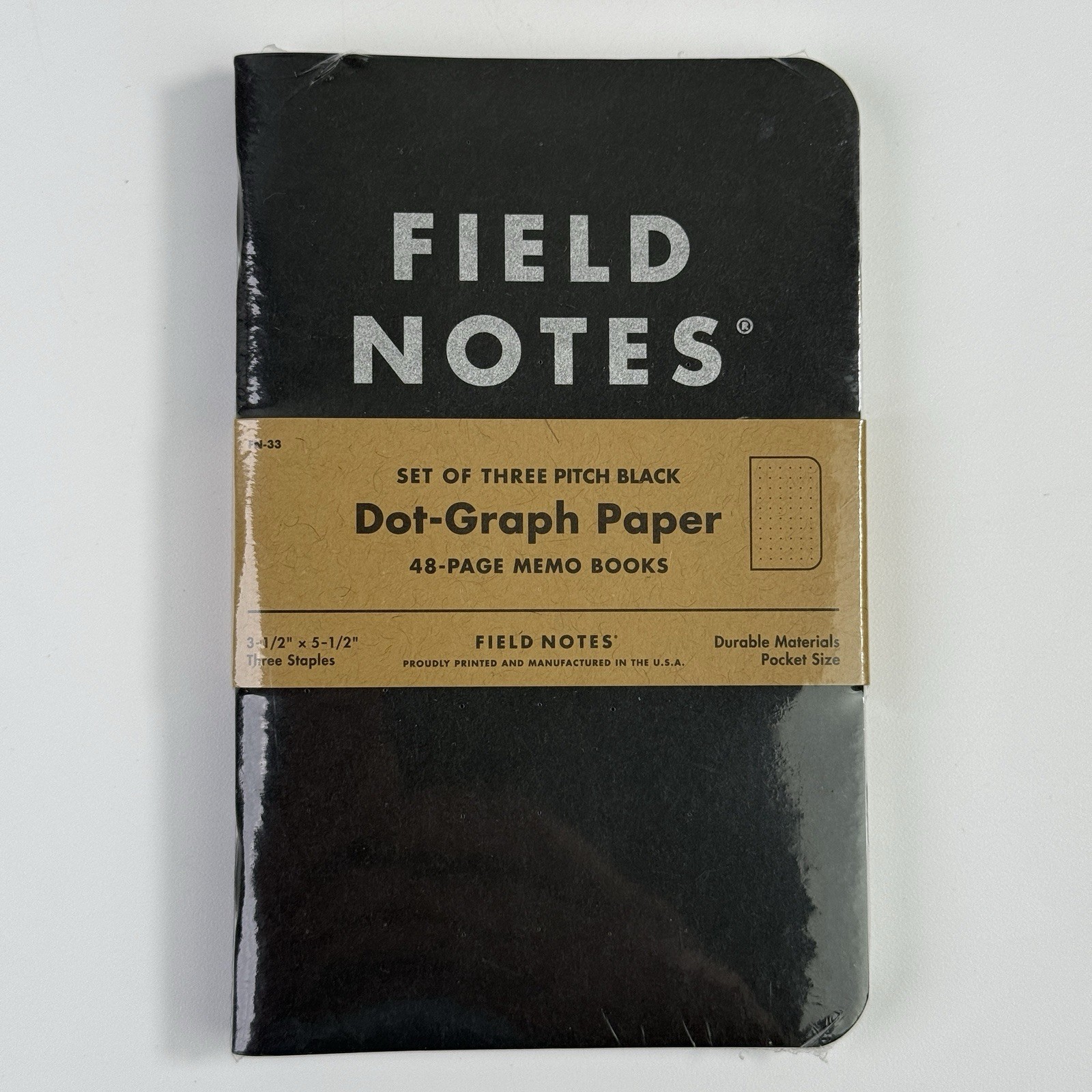 Field Notes – Pitch Black Memo Book – 3 Pack