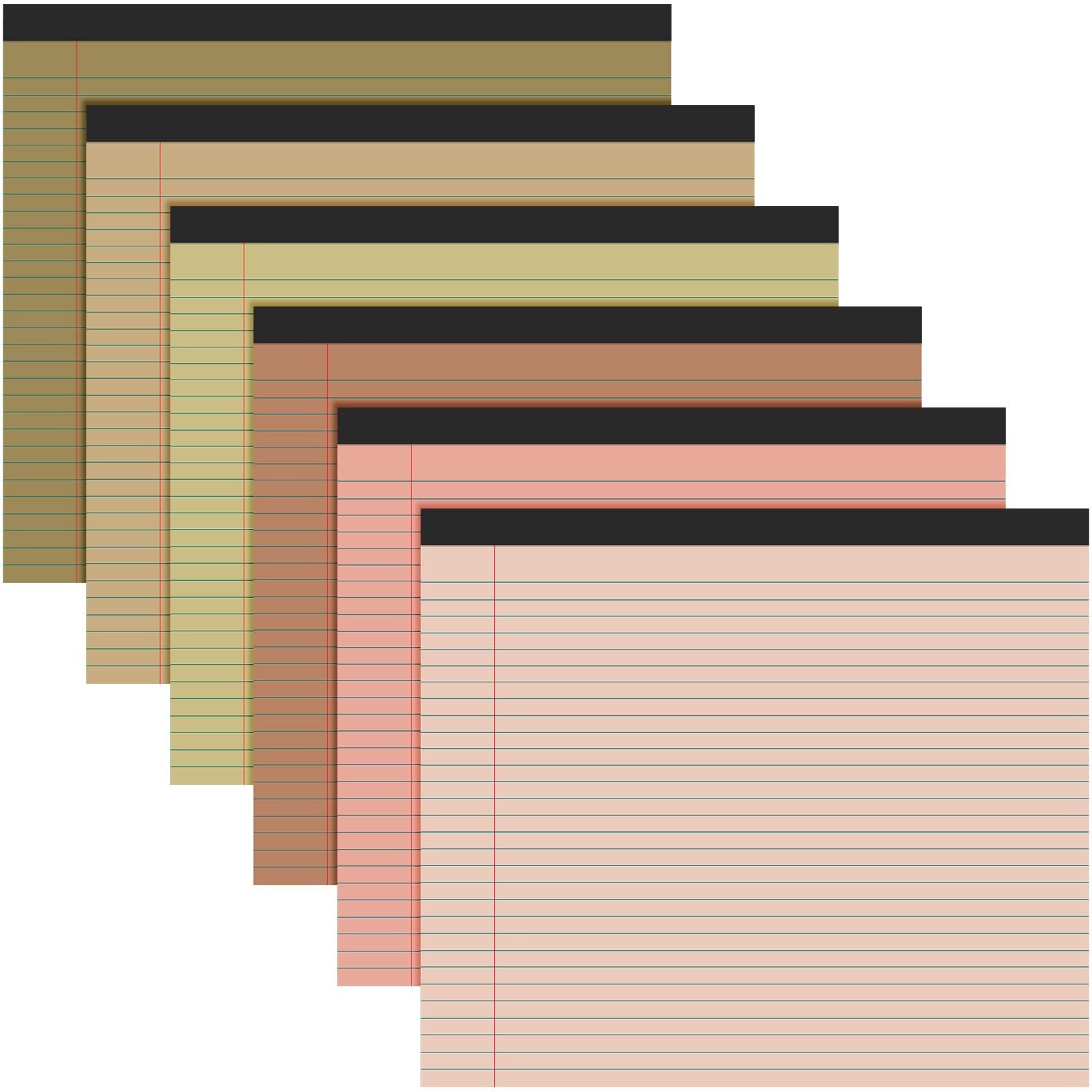 Lincia 6 Pcs 11″ x 9.5″ Legal Pads College Ruled Notepad Landscape Notebook H…