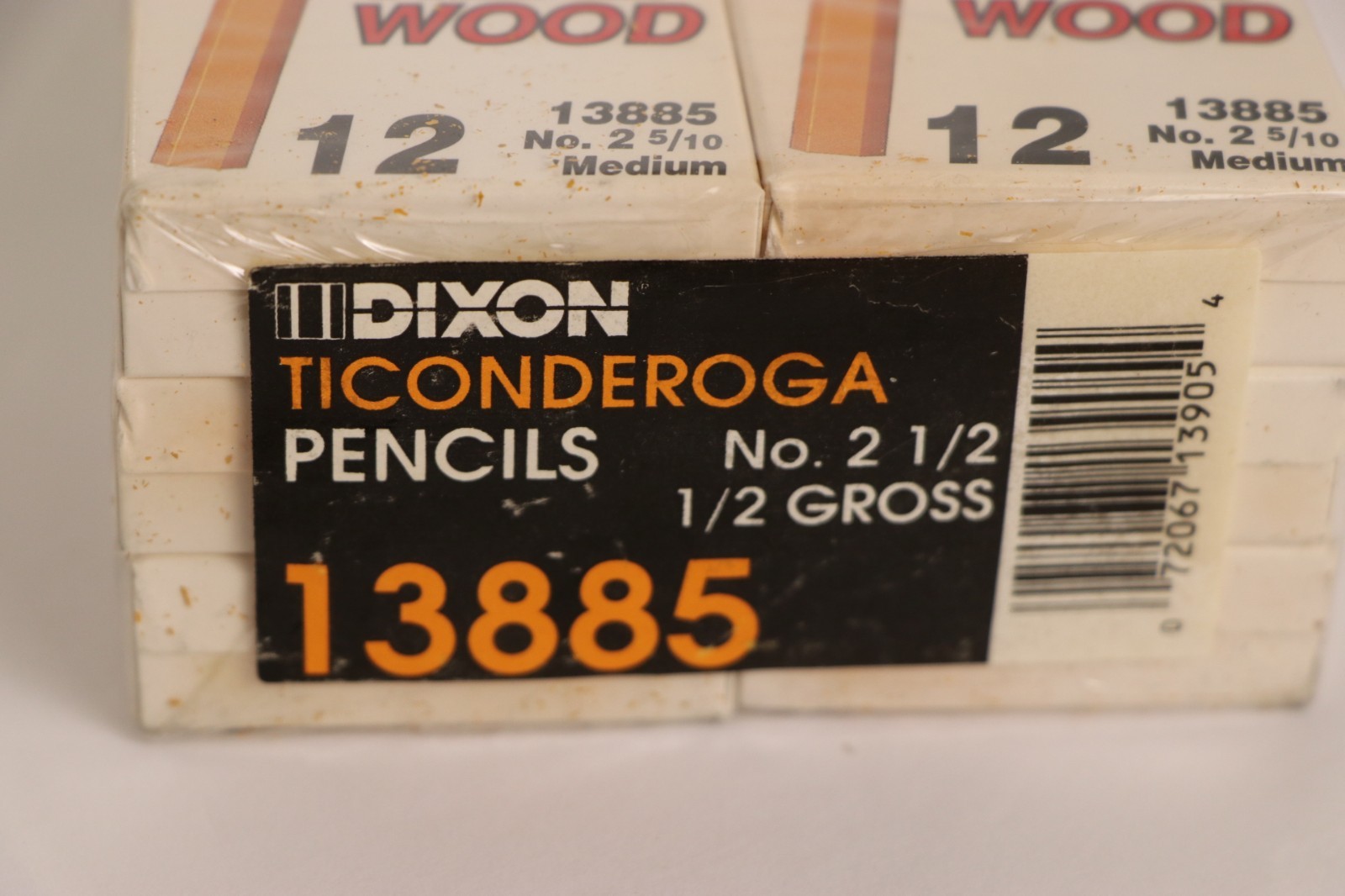 Vintage 12 Boxes Wood Pencils Dixon Ticonderoga No. 2 1/2 Medium Pencils