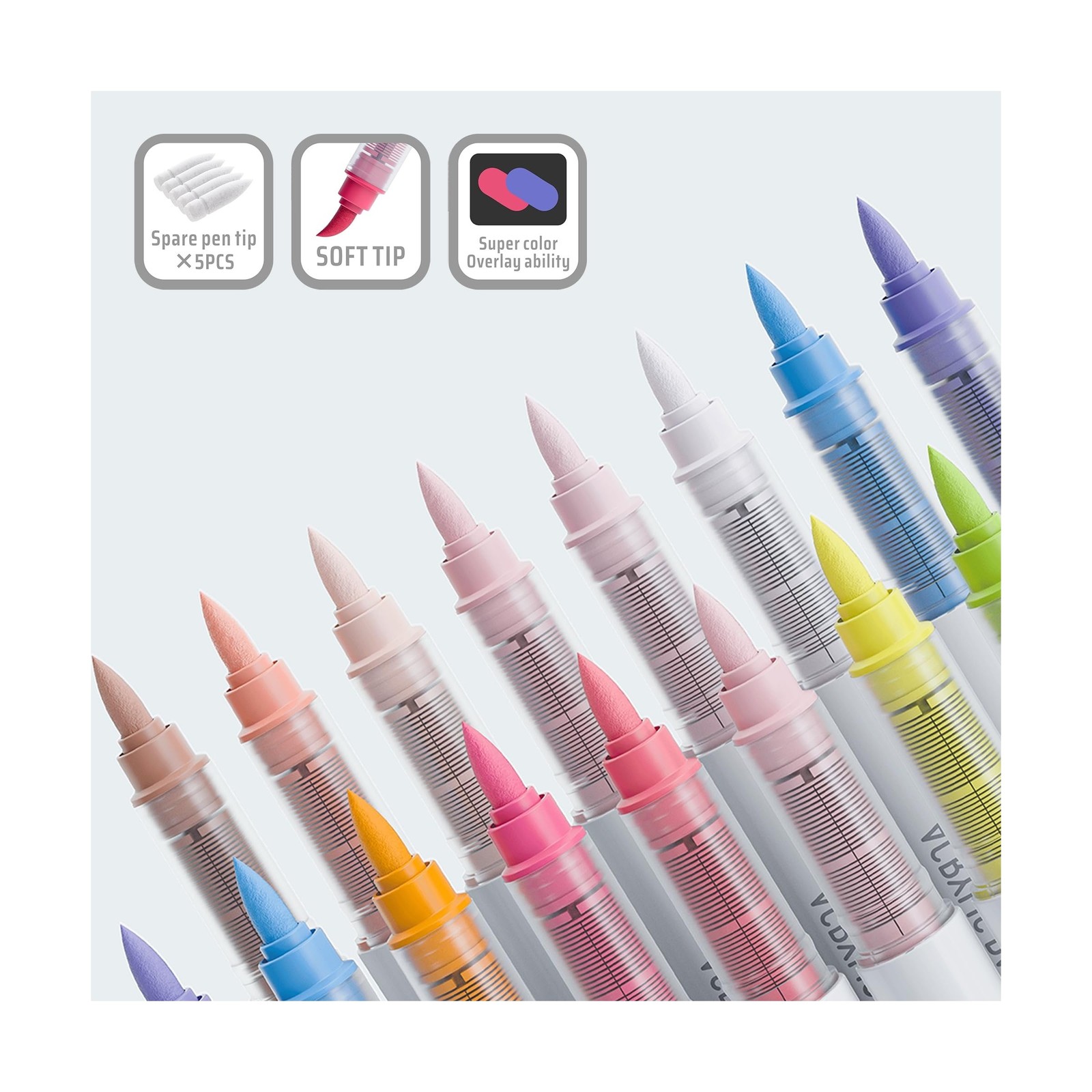 192 Colors Acrylic Paint Markers, Soft Brush Tip Marker Pens Set with Marker …