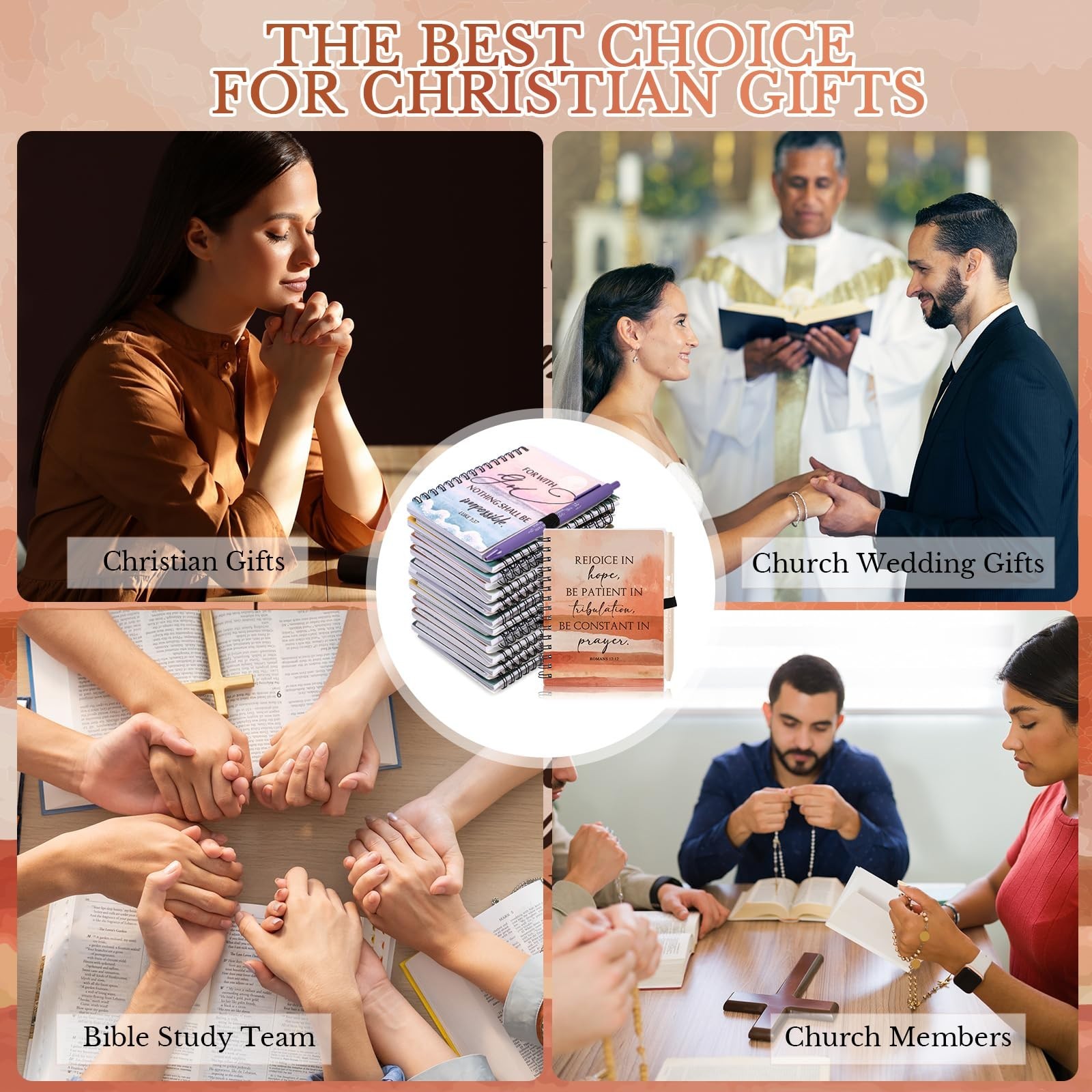 10 Sets/20 Pcs Christian Prayer Journal for Women Bulk Spiral Notebooks with …