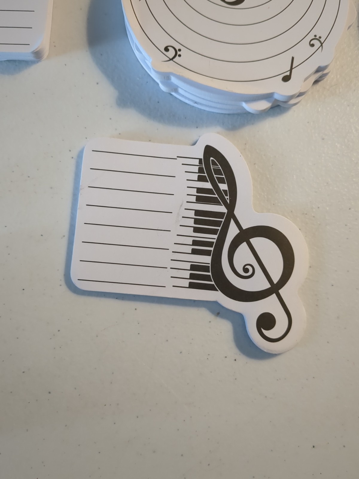 Self-Stick Note Pad Removable Memo Pads Musical Note Shape Memo 27 Notepads