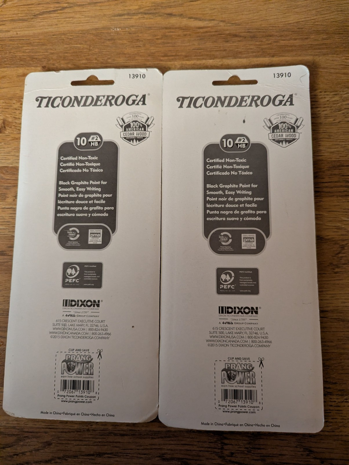 Ticonderoga Striped Pencils #2 Soft Pre-Sharpened 20 Count (2 Packs of 10) NEW