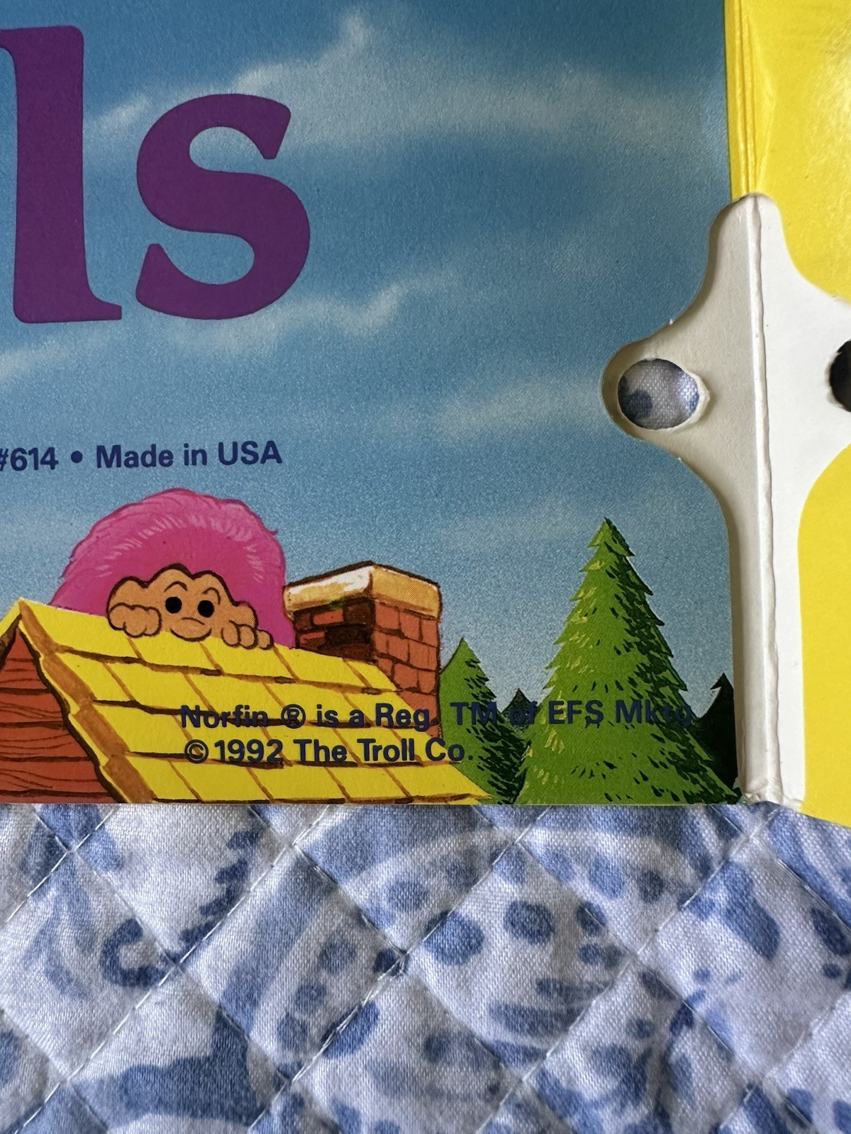 1992 Norfin Trolls Three Hole Pocket Folders For Binder Lot Of 2 Made In The USA