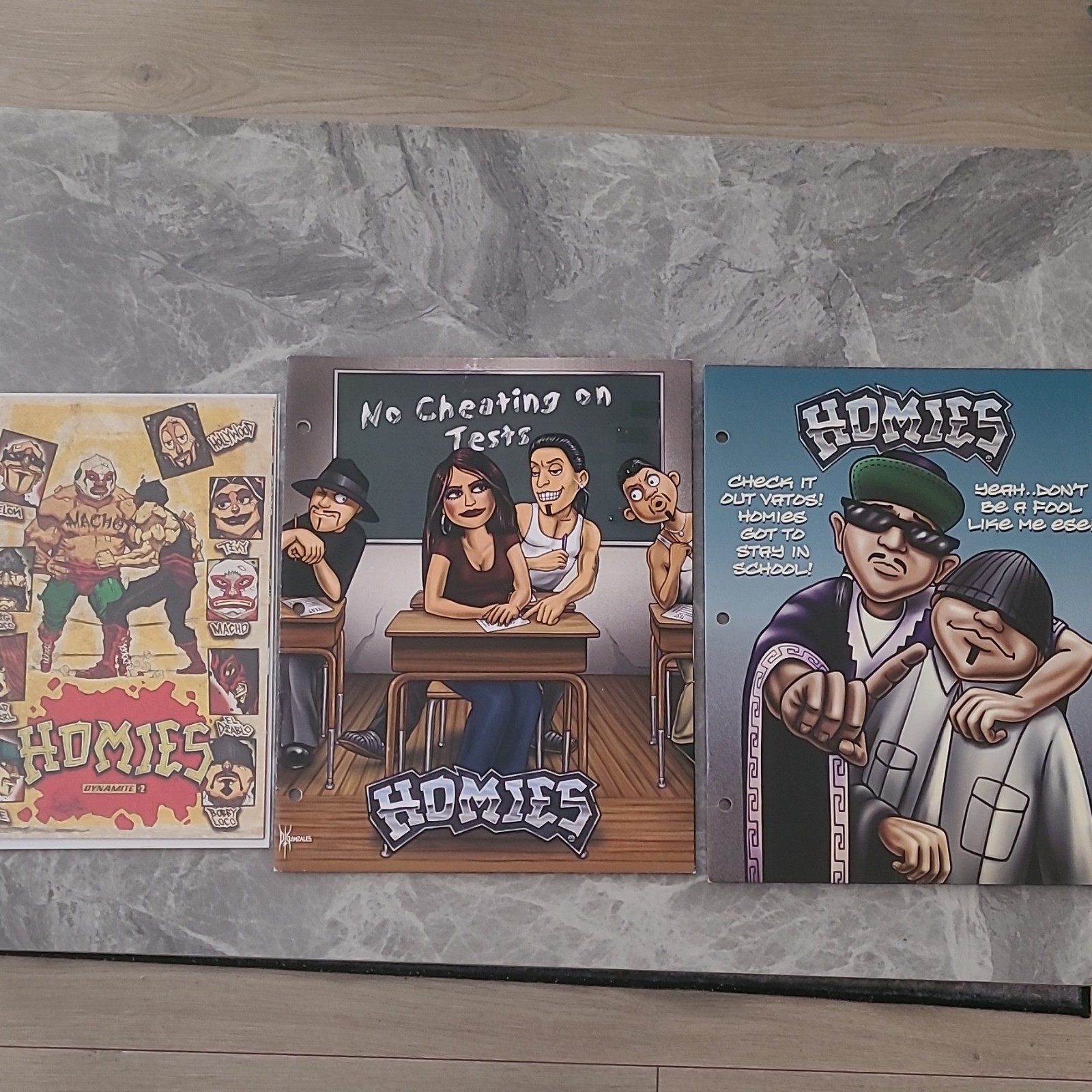 Homies Urban Graphic Multicolor Notebooks Lot of 3 Homies Characters Theme