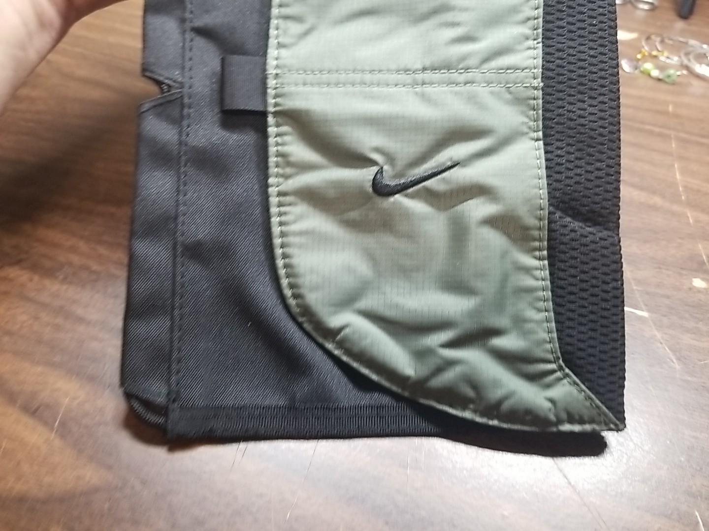 VTG 90s Nike x Mead Secure Zippered Pencil Pouch Case Black Grey Y2K Deadstock