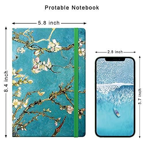 Lined Journal Notebook, Hardcover, Medium 5.7 x 8.4 inch, 160 Pages Thick