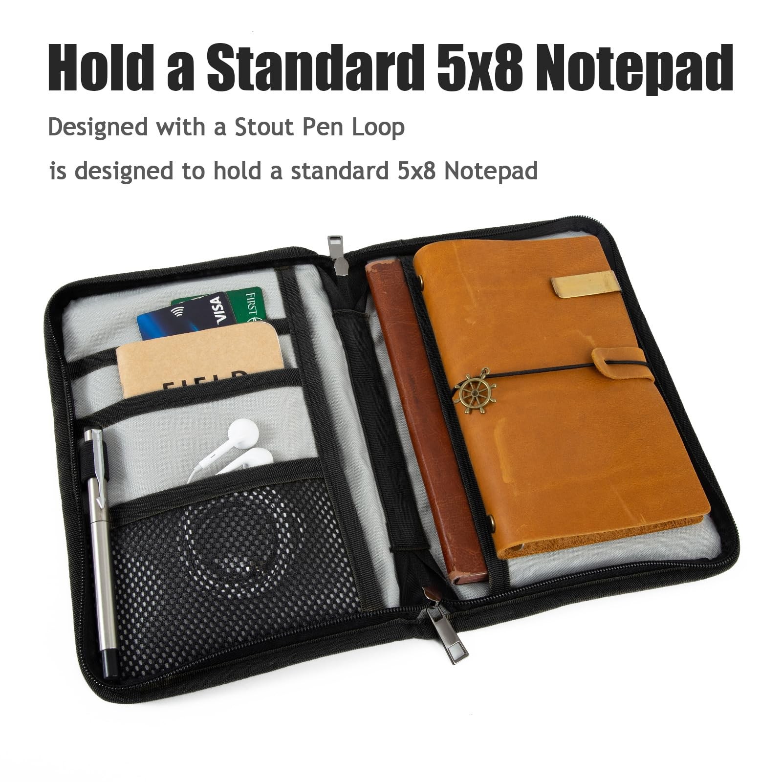 Field Notes Notebook Cover for 6.7 X 9.8 Inch x inches, Dark brown
