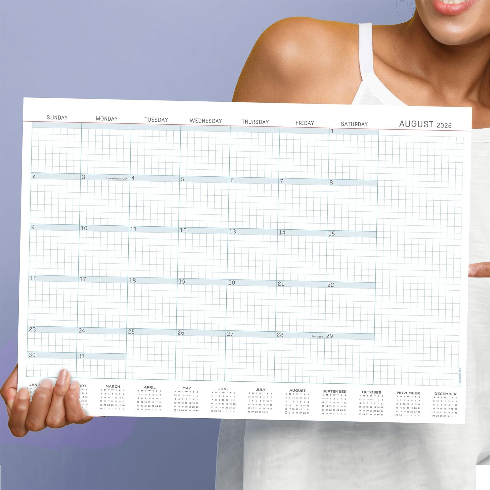 TF Publishing 2026 Professional Medium Desk Pad Monthly Blotter Calendar – 12…
