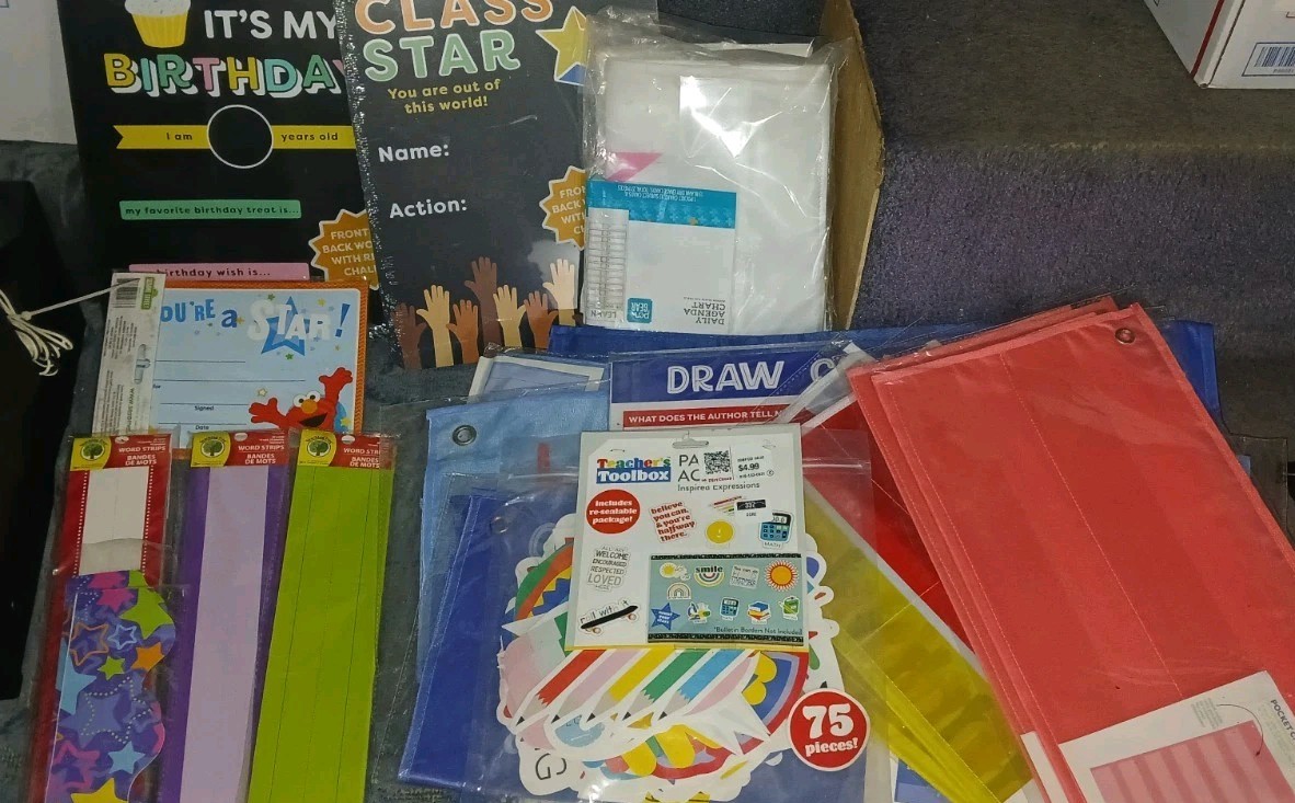 Lot of Teacher Items for The Classroom School Supplies