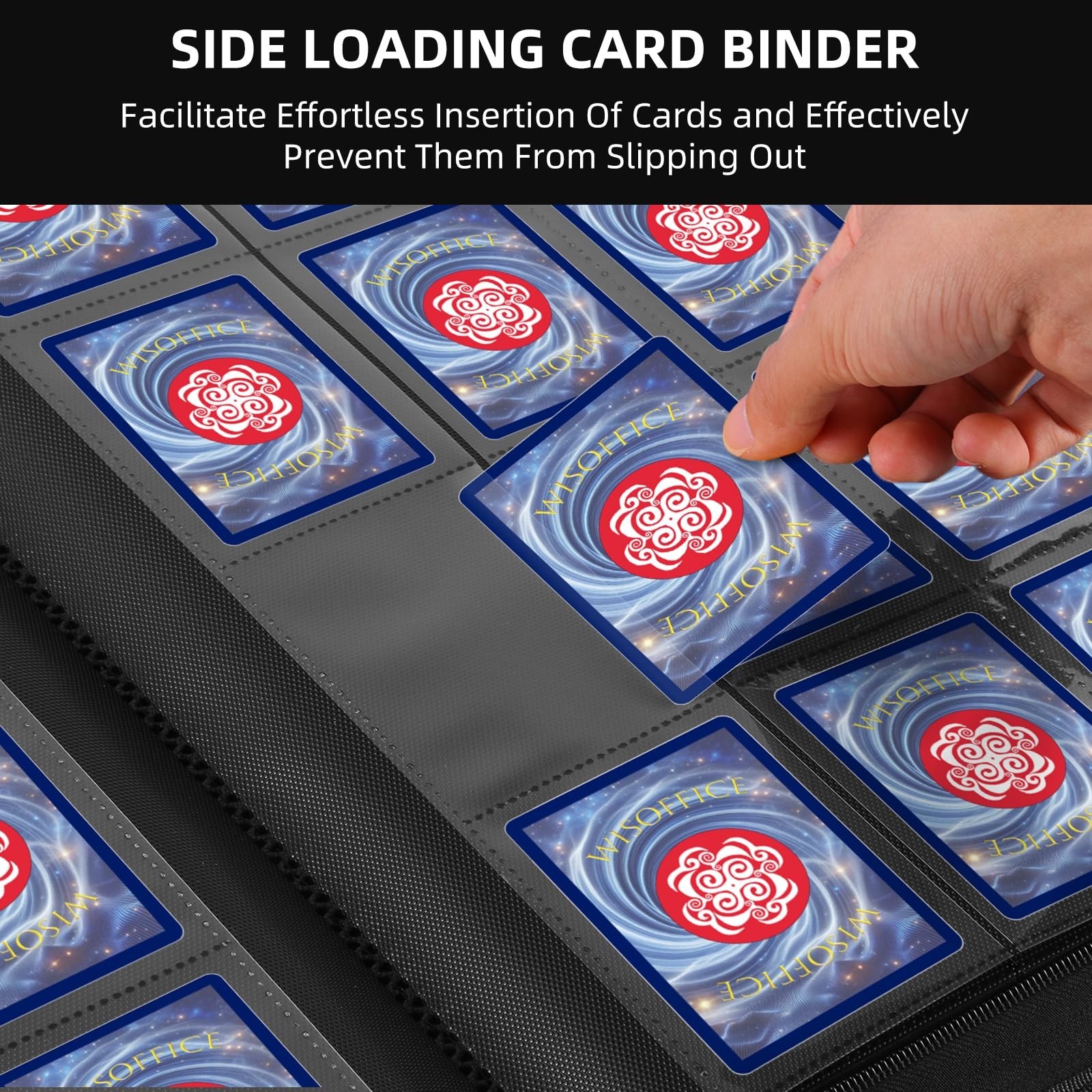 Card Binder 1000 Pockets, Premium PU Cover 16 Pocket Trading Card Binder, Rin…
