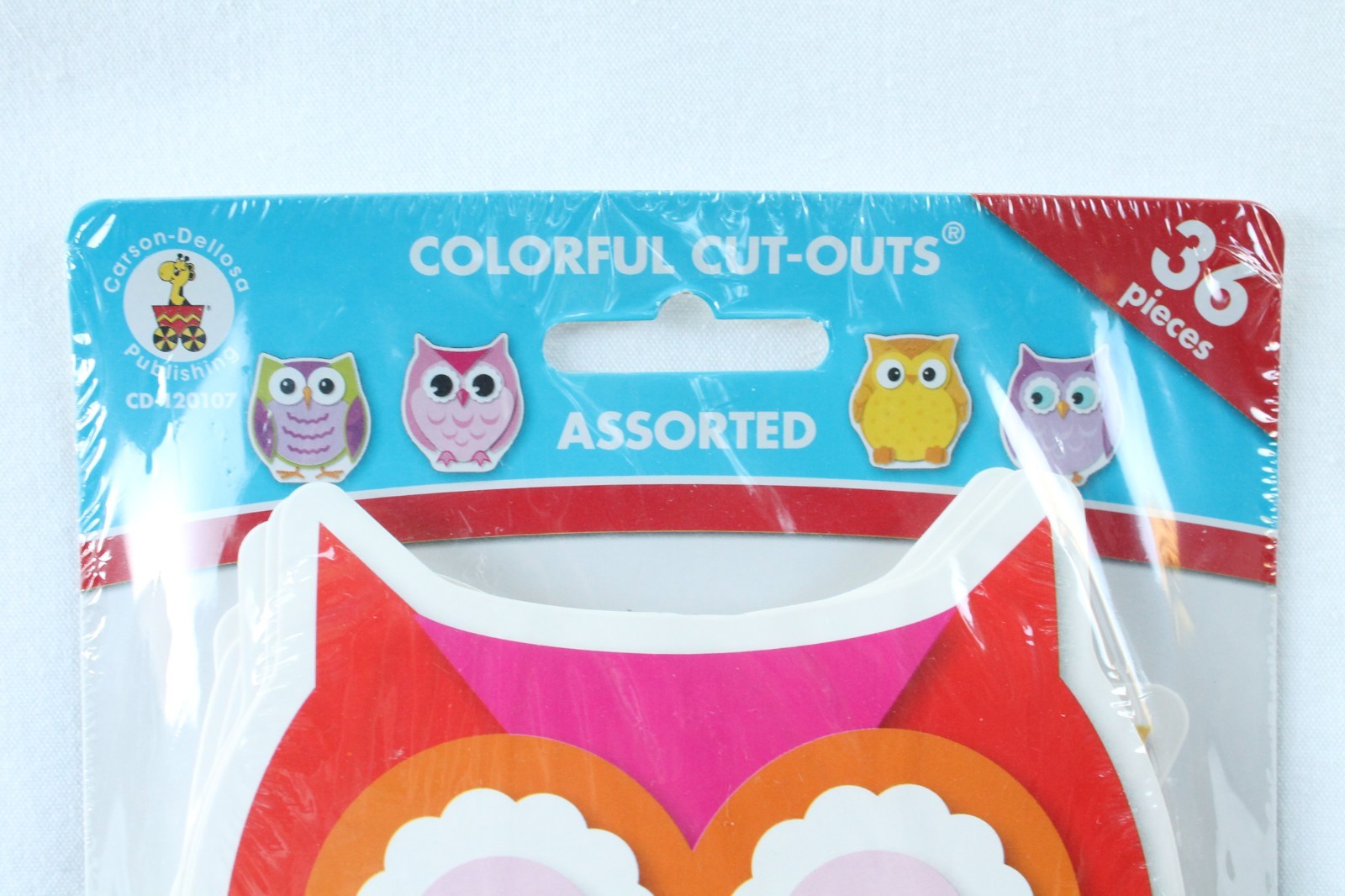 Set of 2 Carson Dellosa 36 Piece Colorful Owl Cut-Outs Bulletin Board 72 pcs