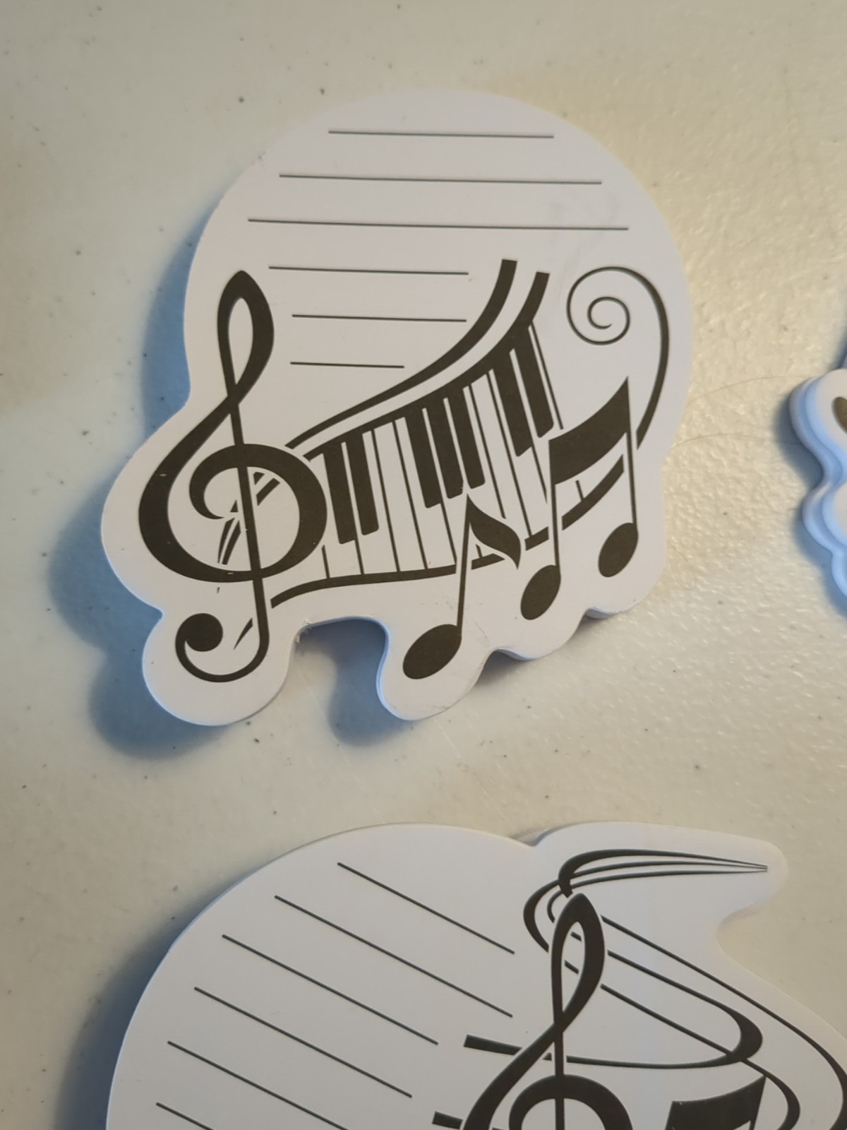 Self-Stick Note Pad Removable Memo Pads Musical Note Shape Memo 27 Notepads