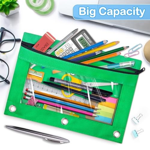 PCS Pencil Pouch for 3 Ring Binder, Zipper Pencil Pouches in 6 72 Multicolor