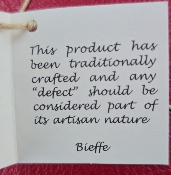 Bieffe Vibrant Blue on Red, Black Lined Notebook, Handcrafted in Italy, 3-Set