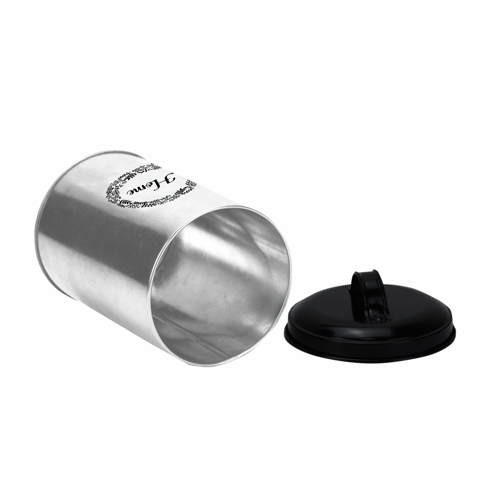 Gathery Galvanized Metal Storage Containers with Lids for Food, Kitchen, Supply,