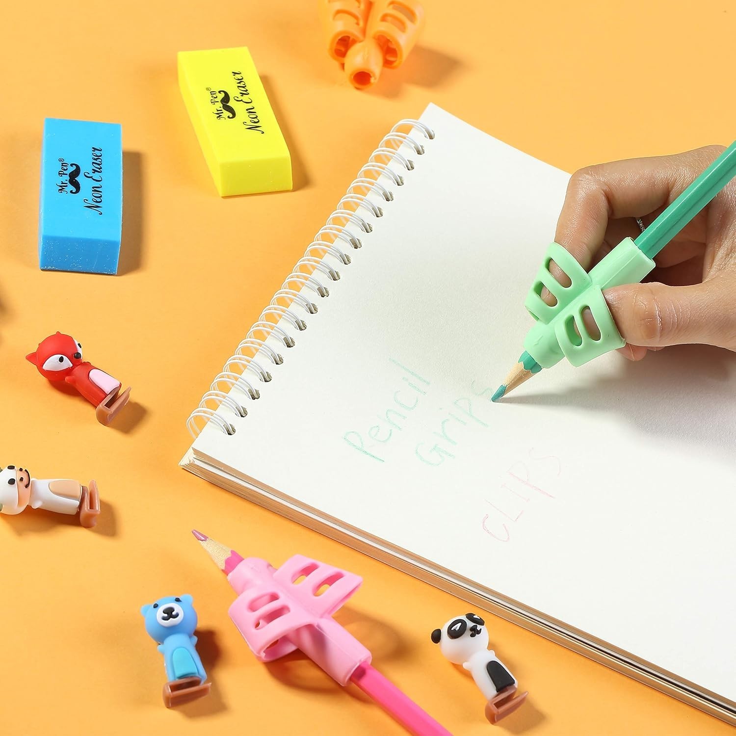 Pencil Grips for Kids Handwriting 8 or 20 PCS 8 or 20 Piece Set Multicolor