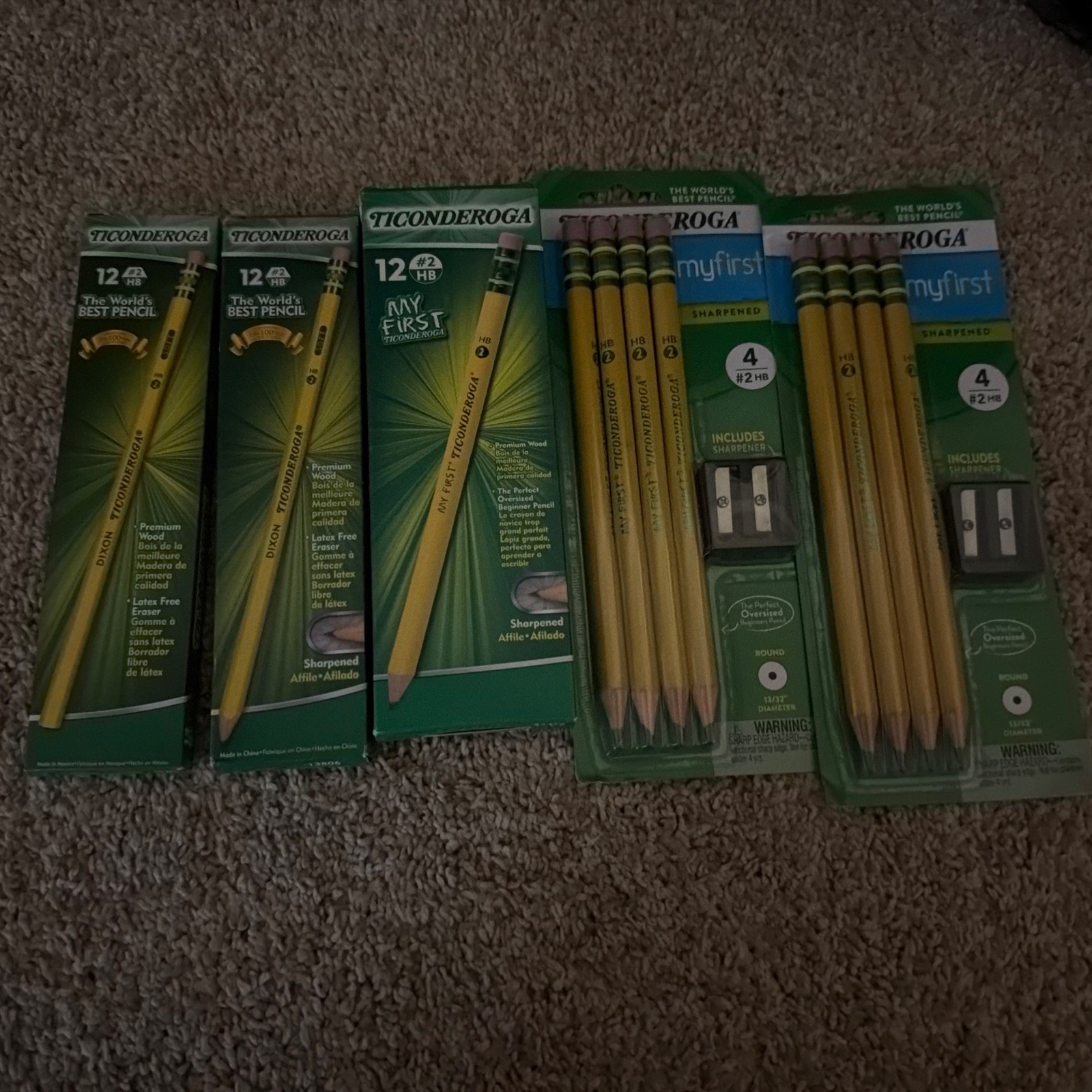 My First Ticonderoga #2 Large Oversized Pencils Total 20 Sharpened + 24 regular