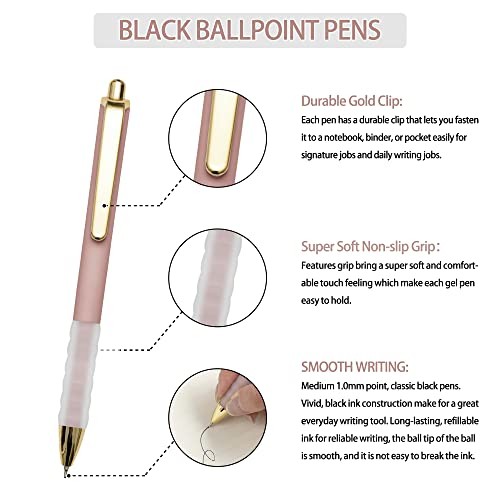 Ballpoint Pens Medium Point 1mm Pen with Super Soft Grip Ball Point Pen Black