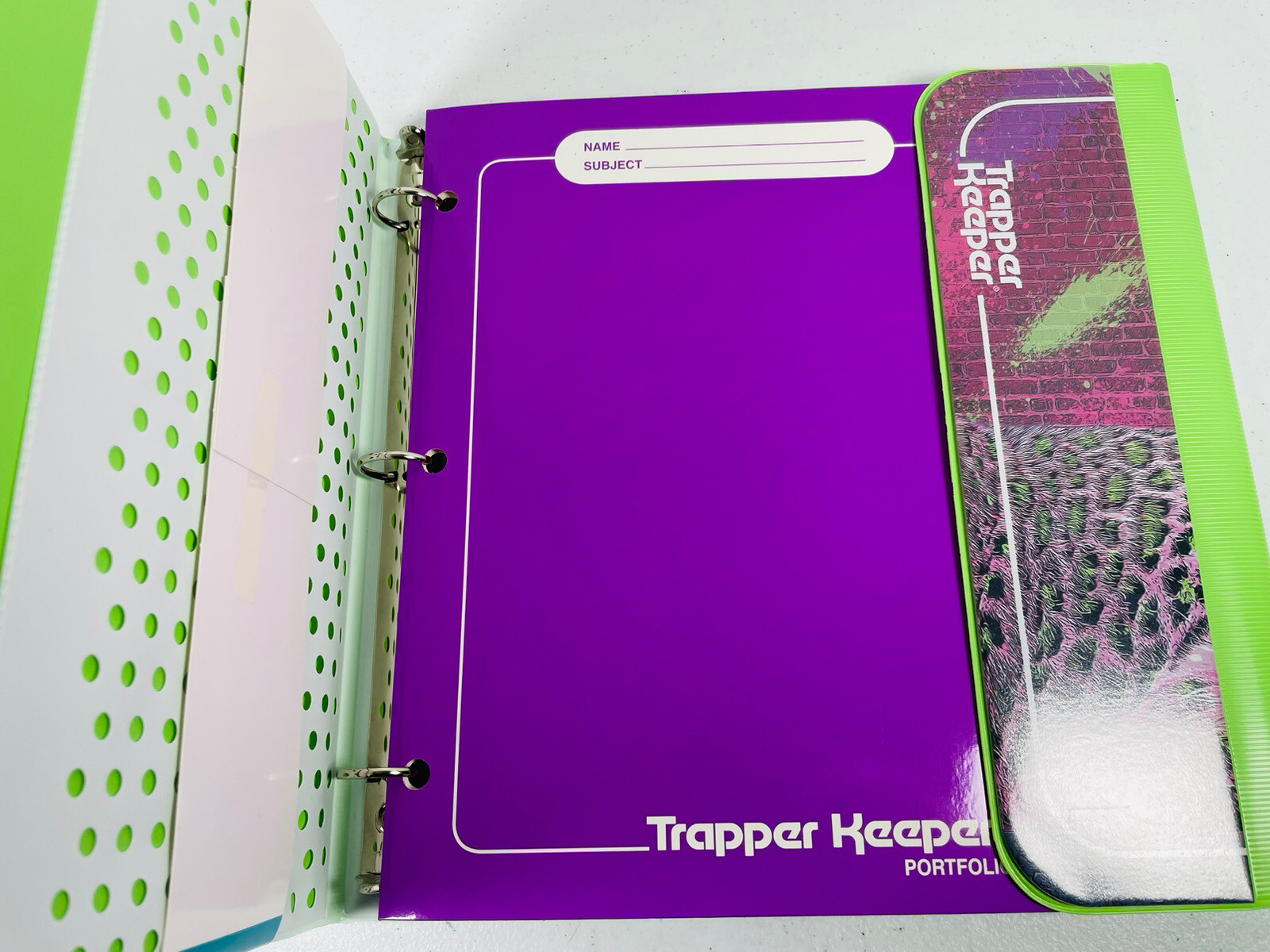 🔥 Trapper Keeper Binder Portfolio Folder 2021 Mead Retro Leopard Boombox Purple