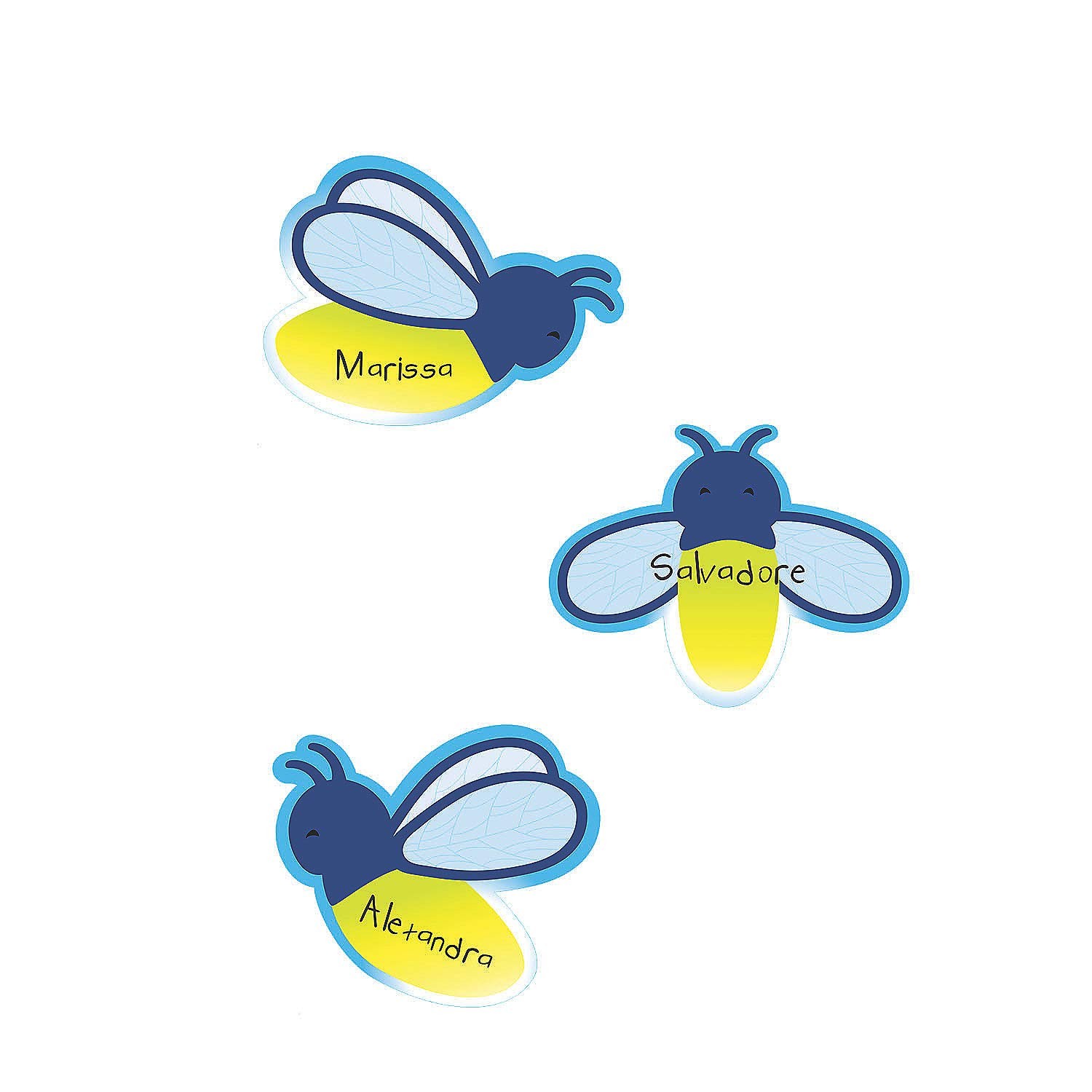 Fun Express Firefly Bulletin Board Cutouts – 5 1/2″ x 4 1/4″, Multi Color