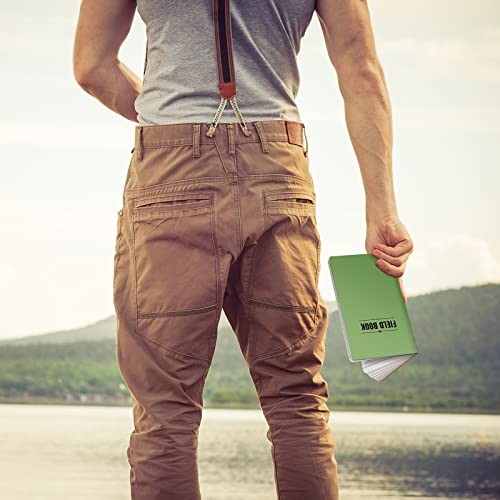 Field Notebook/Journal – 5″x8″ – Green Cover – Graph Book – Pack of 4