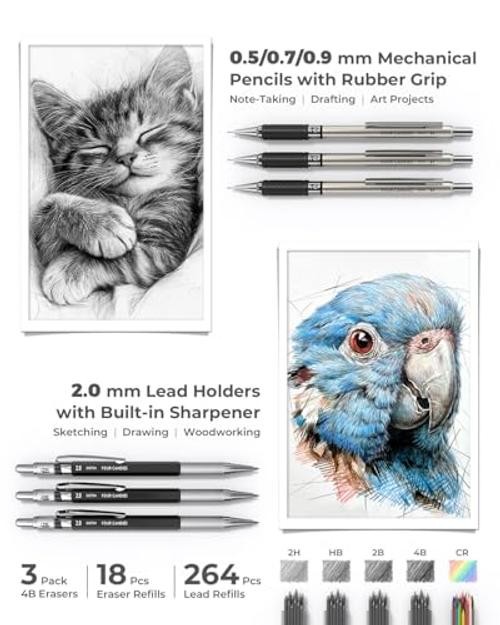 45 PCS Stationery Set with Pen Case, College 45 Count (Pack of 1) Black