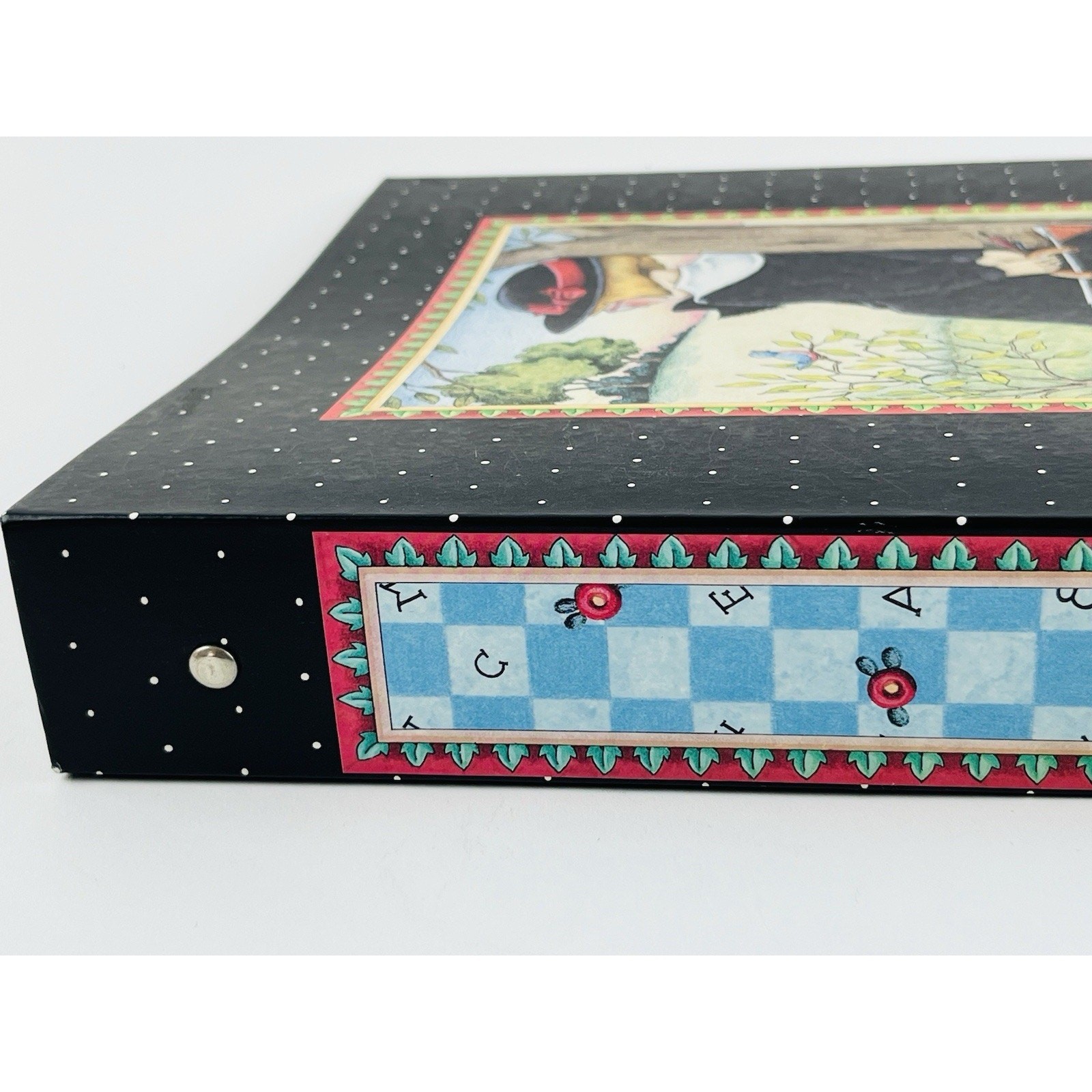 Retired 1998 Mary Engelbreit 3-Ring Binder Girl Tree Black Voyage Landscapes Eye