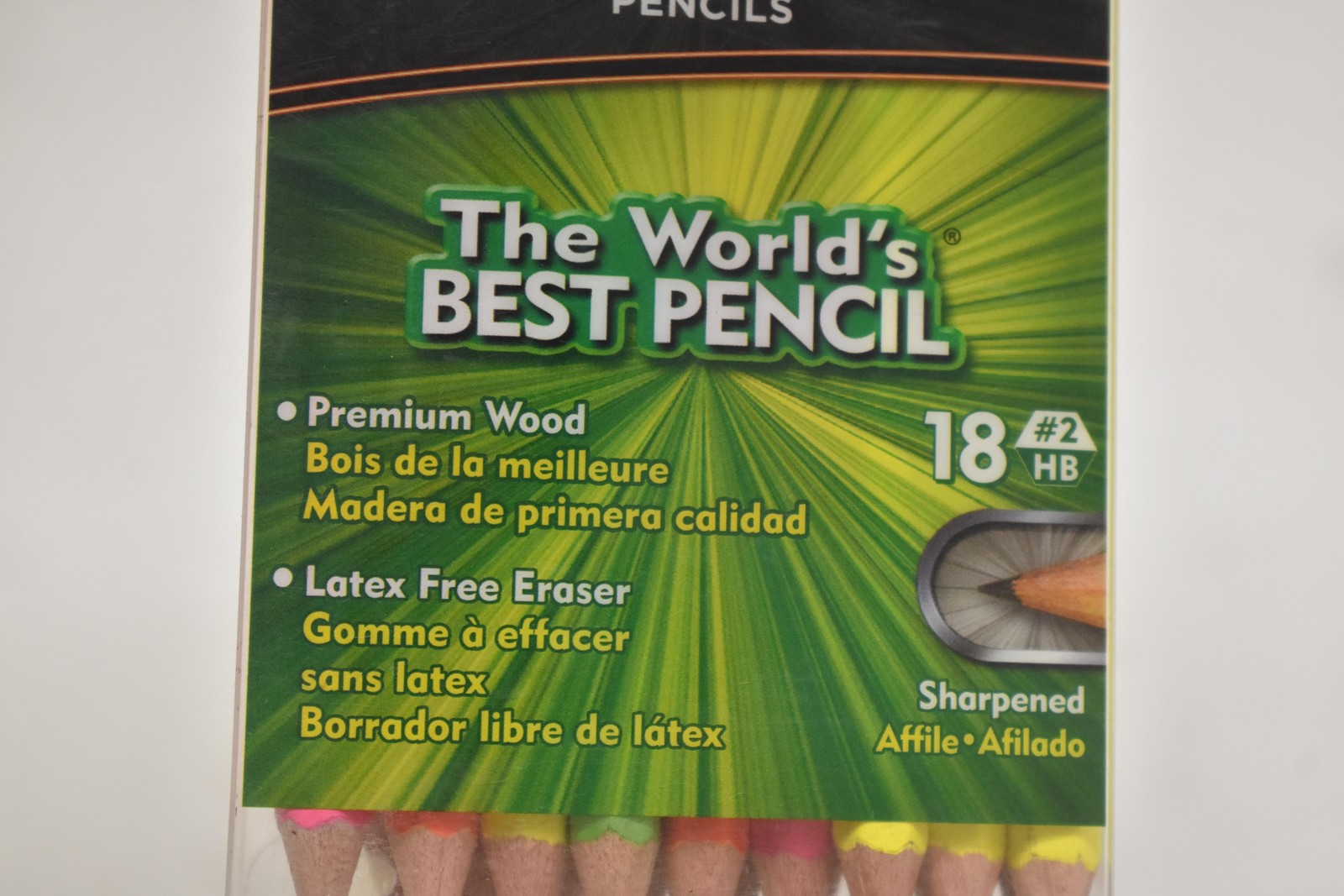 Ticonderoga Neon Pencils 18 Pack #2 HB Sharpened Latex Free School Multi-Color