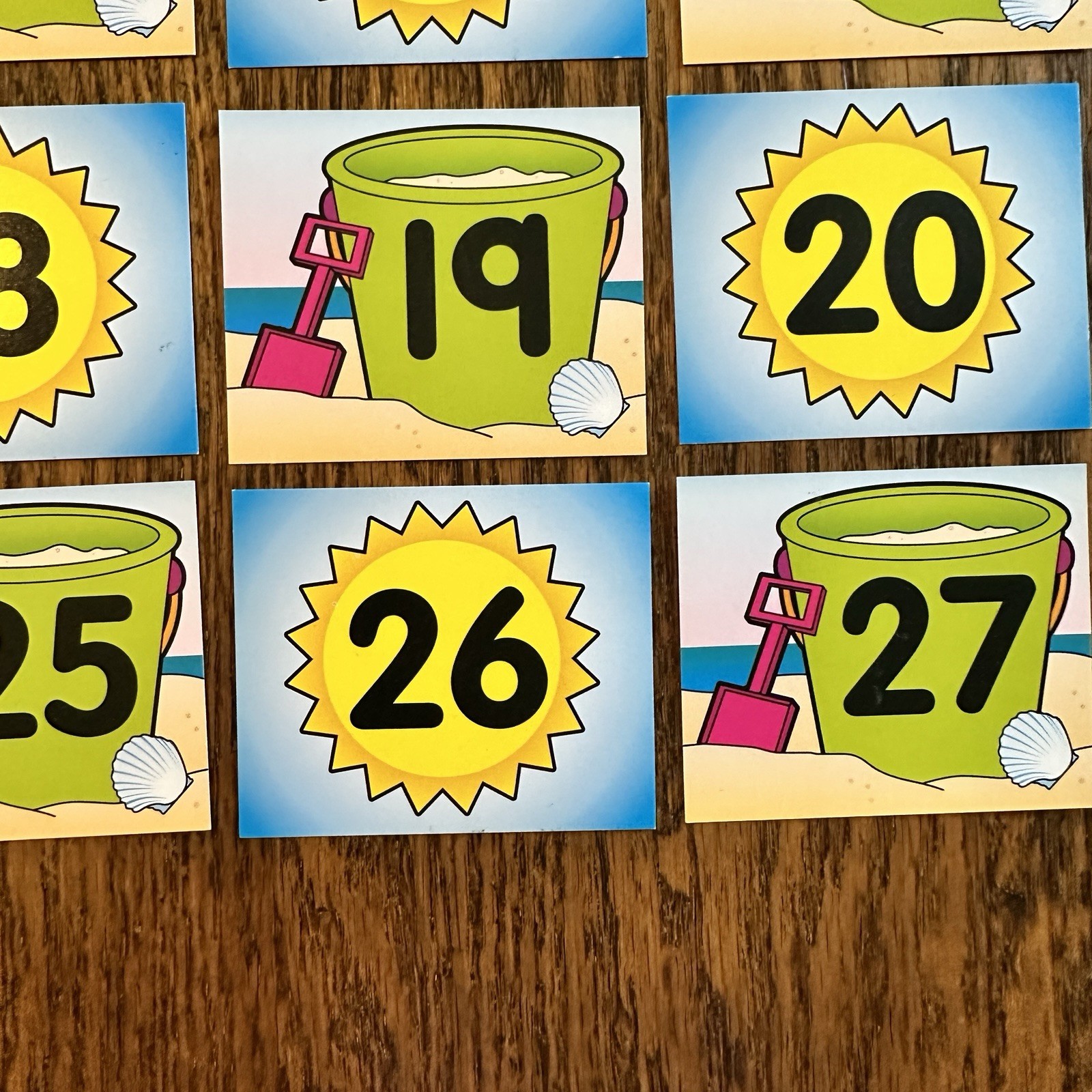 Vtg Carson Dellosa 90s Y2K Calendar Pieces Double Sided Summer June July August