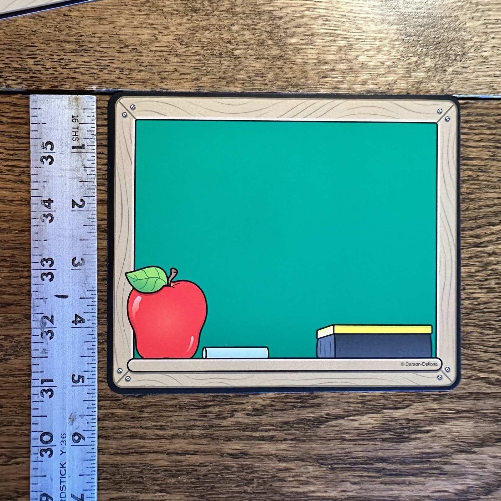Vtg Carson Dellosa 90s Y2K Chalkboard Apple Die Cut Frame Bulletin Board Set 23