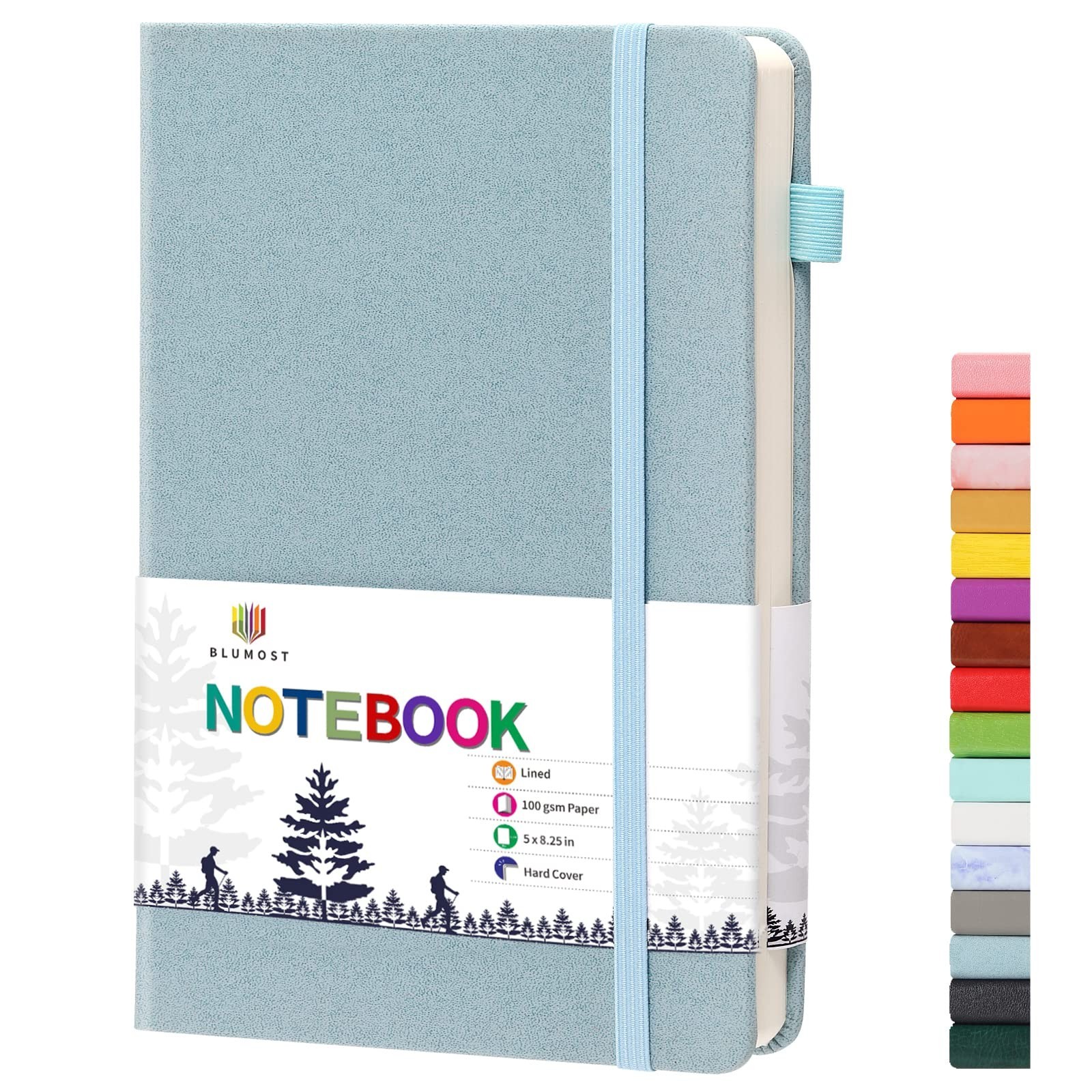 Lined Journal Notebooks with Pen Loop, Hardcover Notebook Journal for Work, 1…